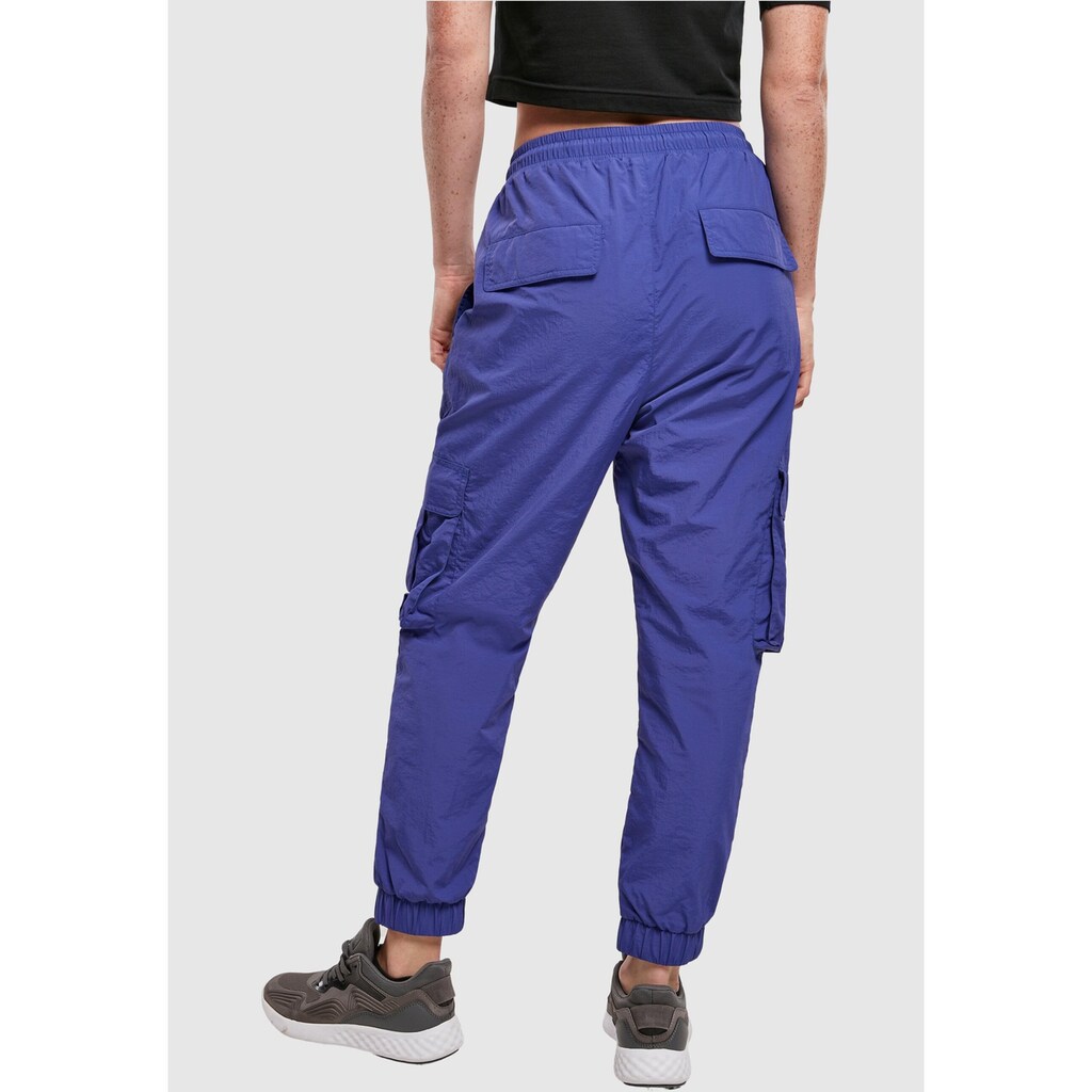 URBAN CLASSICS Cargohose »Damen Ladies High Waist Crinkle Nylon Cargo Pants«, (1 tlg.)