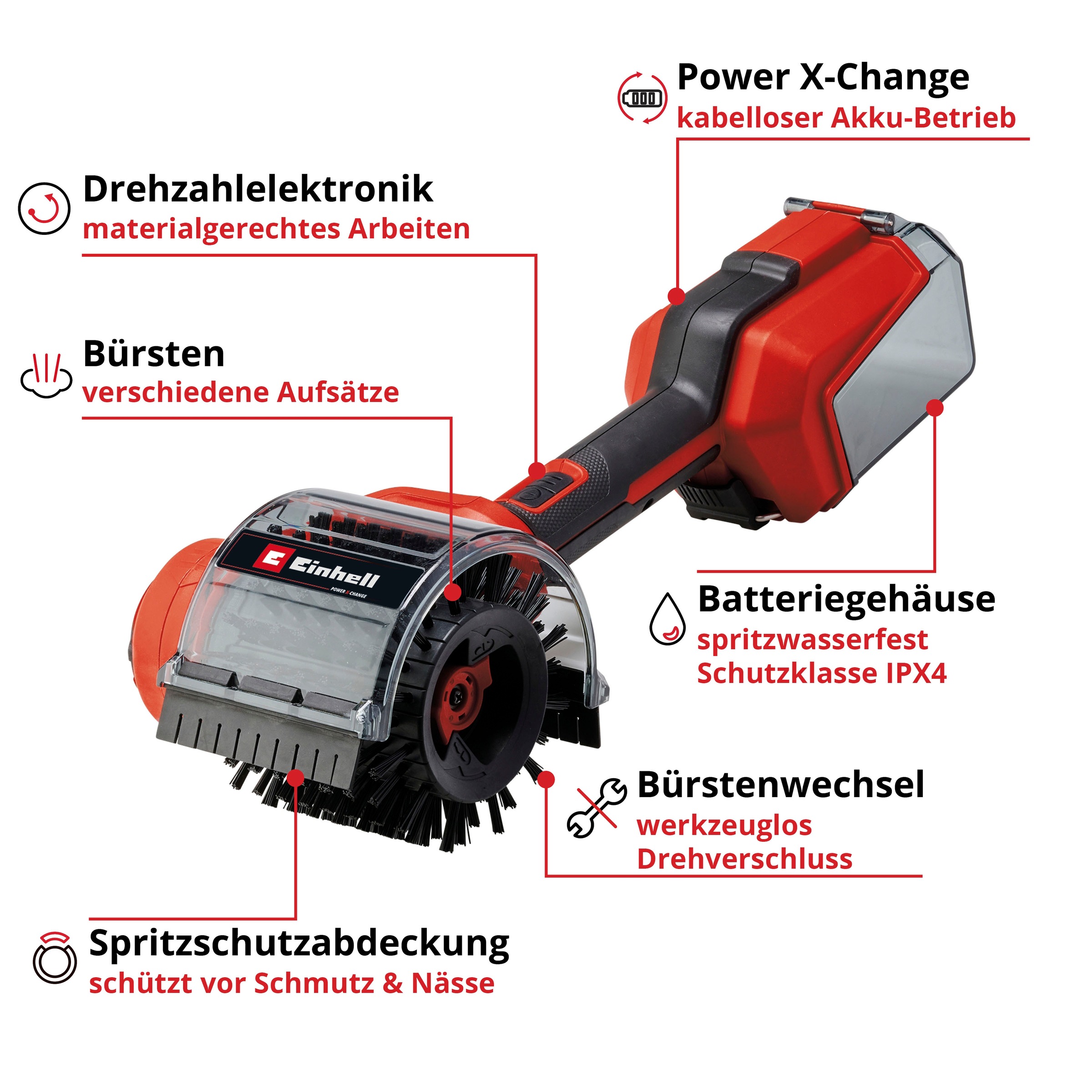 Einhell Akku-Oberflächenbürste »PICOBELLA 18/90«, ohne Akku und Ladegerät