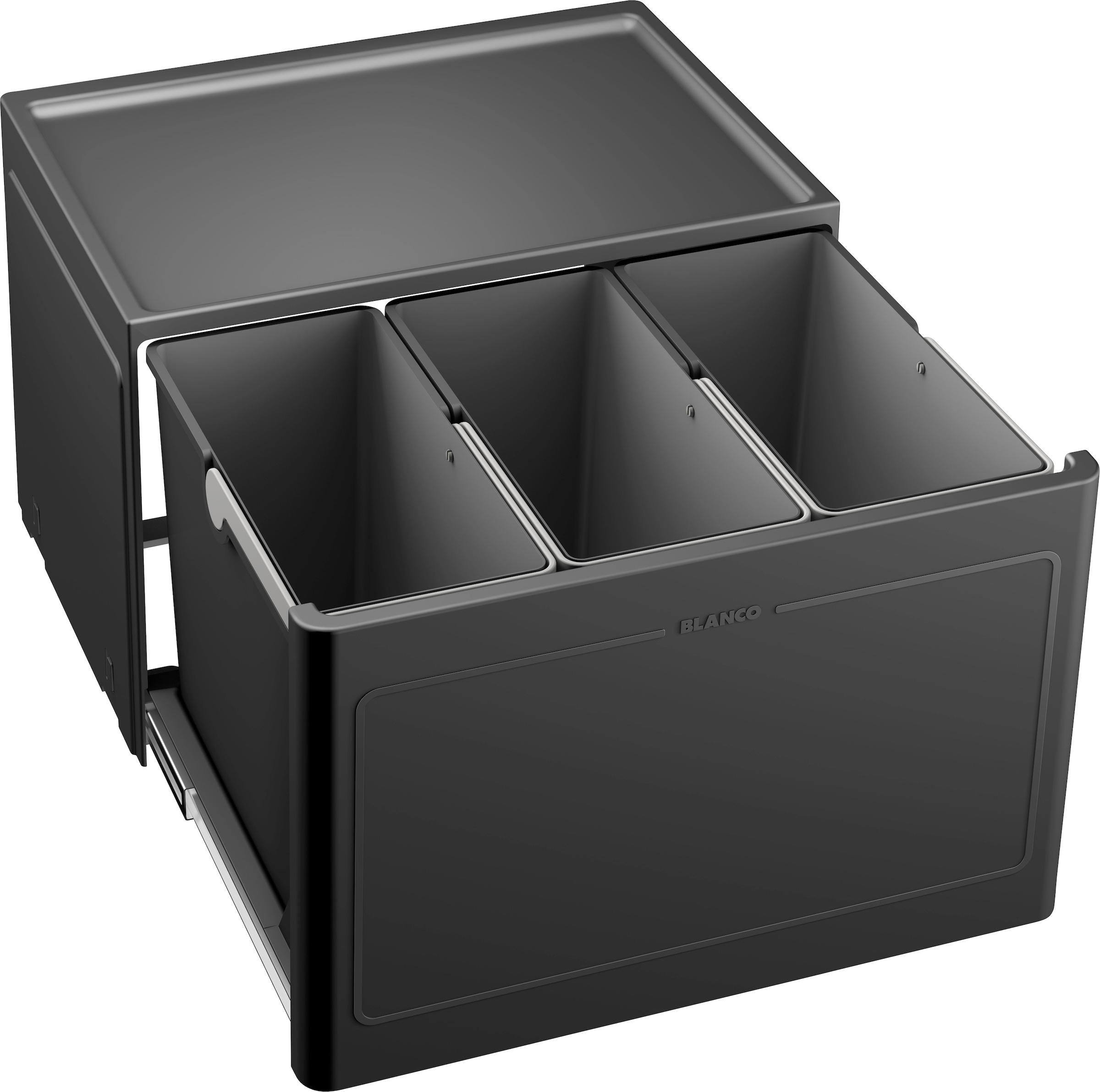 Blanco Mülltrennsystem "Botton Pro 60/3" 3 Behälter manuell, Kunststoff, 60 mm Untermass