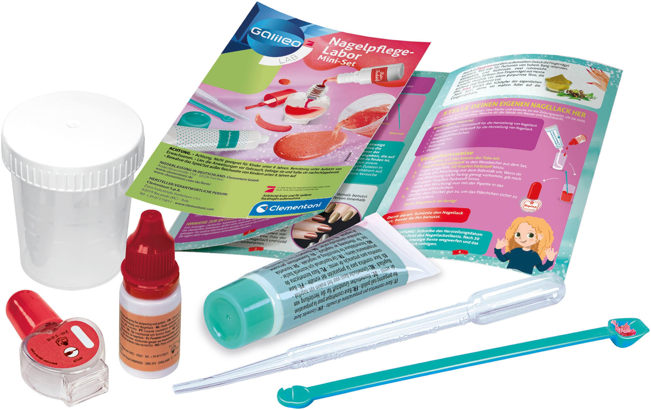 Clementoni® Kreativset »Galileo Lab, Nagelpflege-Labor Mini-Set«