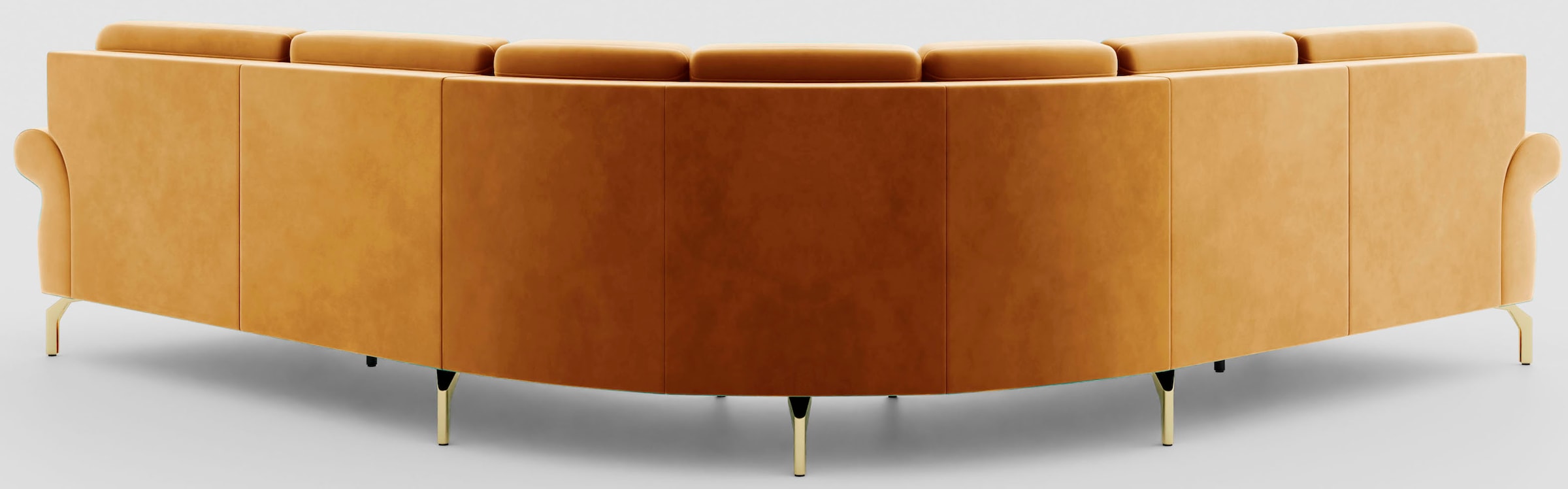sit&more Ecksofa »Orient 1 L-Form«, inkl. 4 Zierkissen mit Strass-Stein, goldfarbene Metallfüße