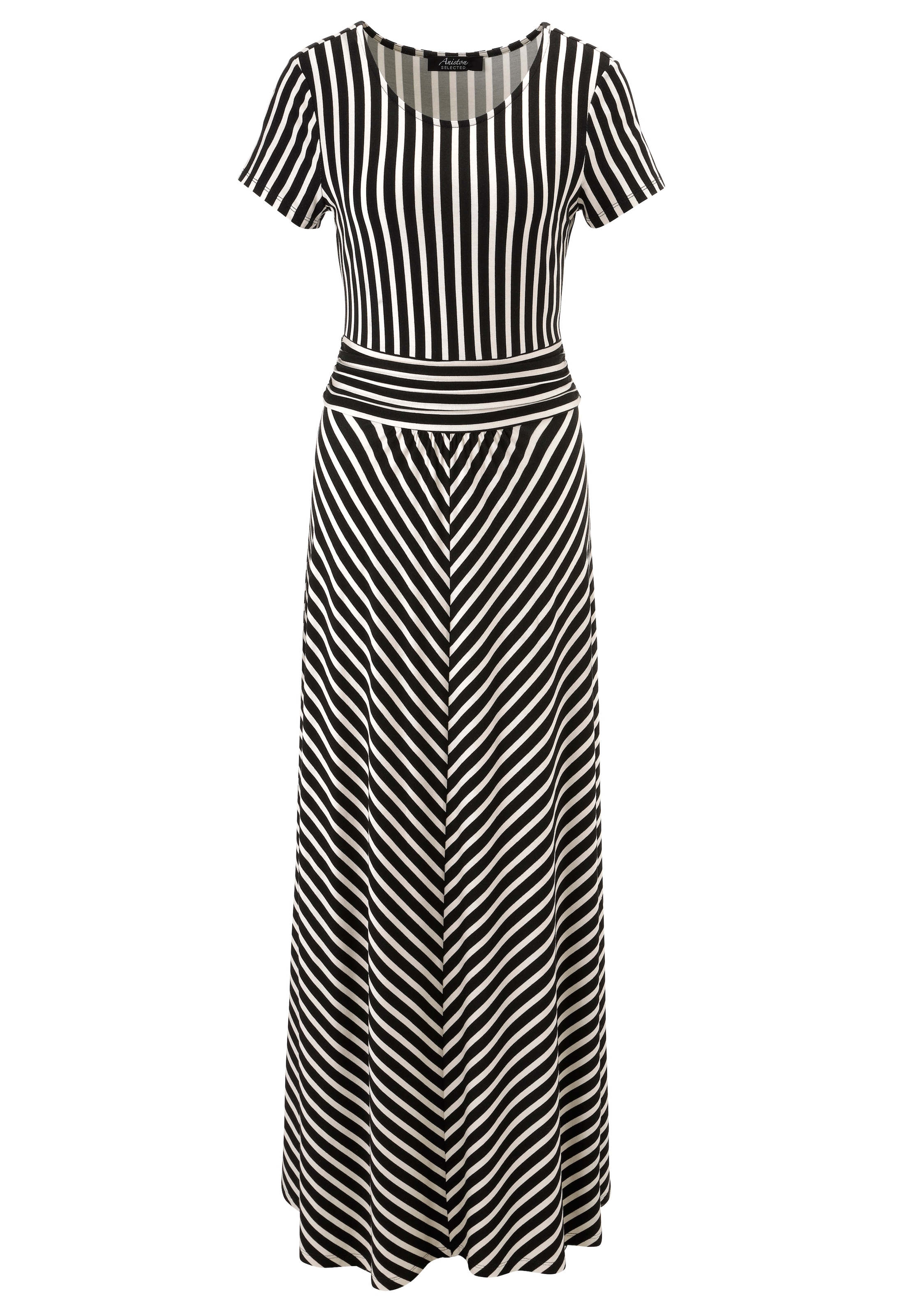 Aniston SELECTED Sommerkleid mit modernen, grafischen Streifenverlauf - NEUE KOLLEKTION