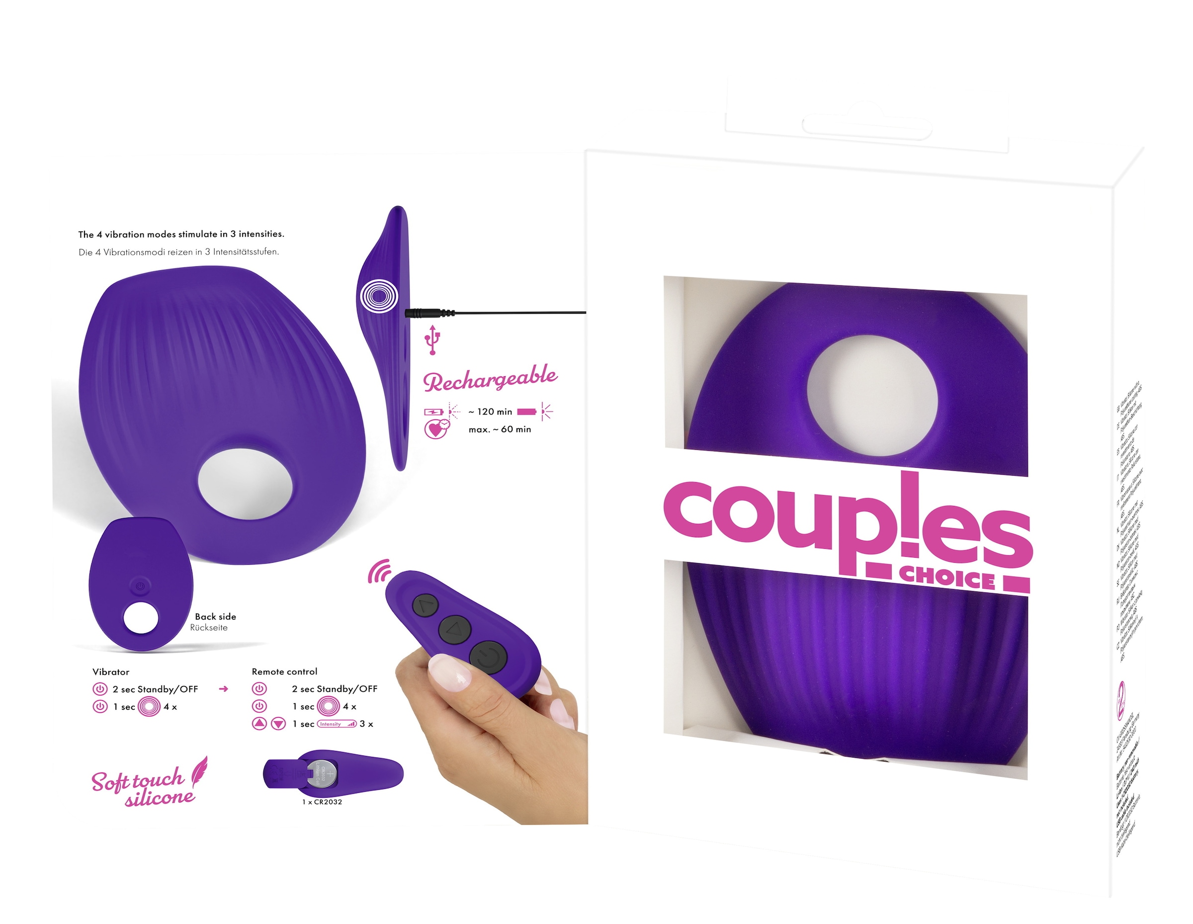 coup!es choice Vibrator »Vibrokissen RC Multi Function Grinding Cushion«