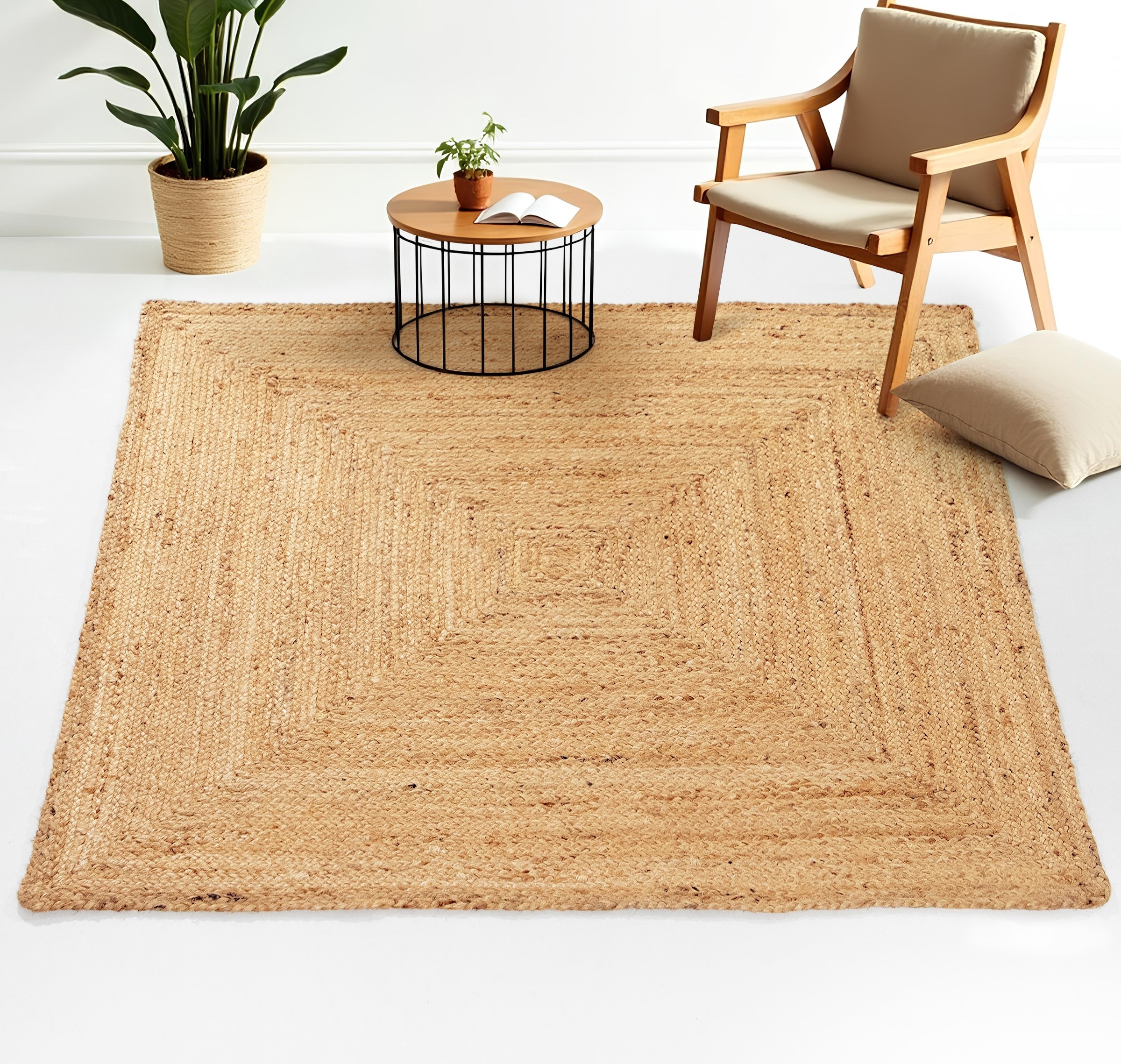 carpetfine Teppich "Nele Juteteppich Naturfaser" rechteckig 6 mm Höhe geflo günstig online kaufen