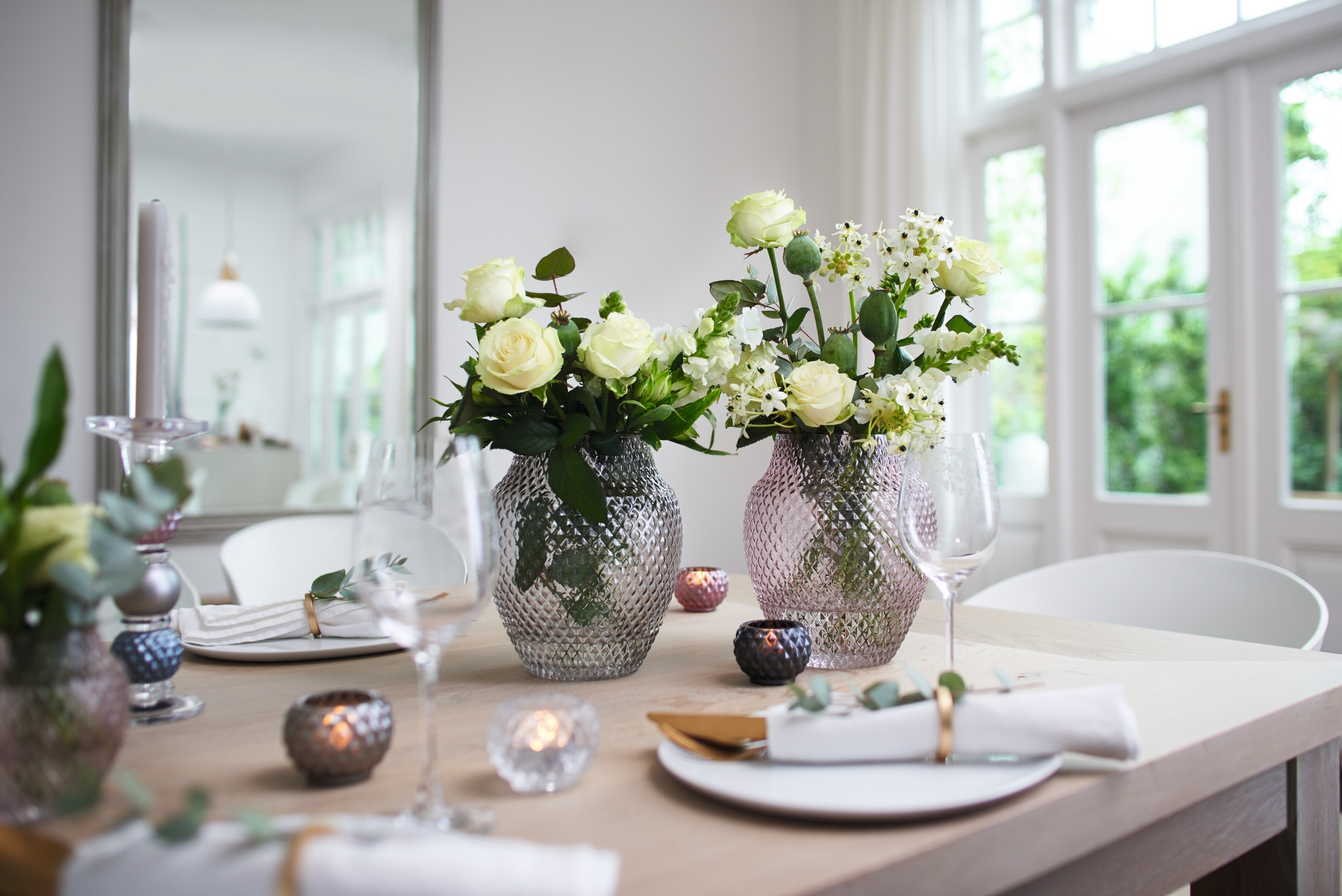 LEONARDO Tischvase "Dekovase POESIA, Relief-Optik, in bauchiger Form" aus G günstig online kaufen