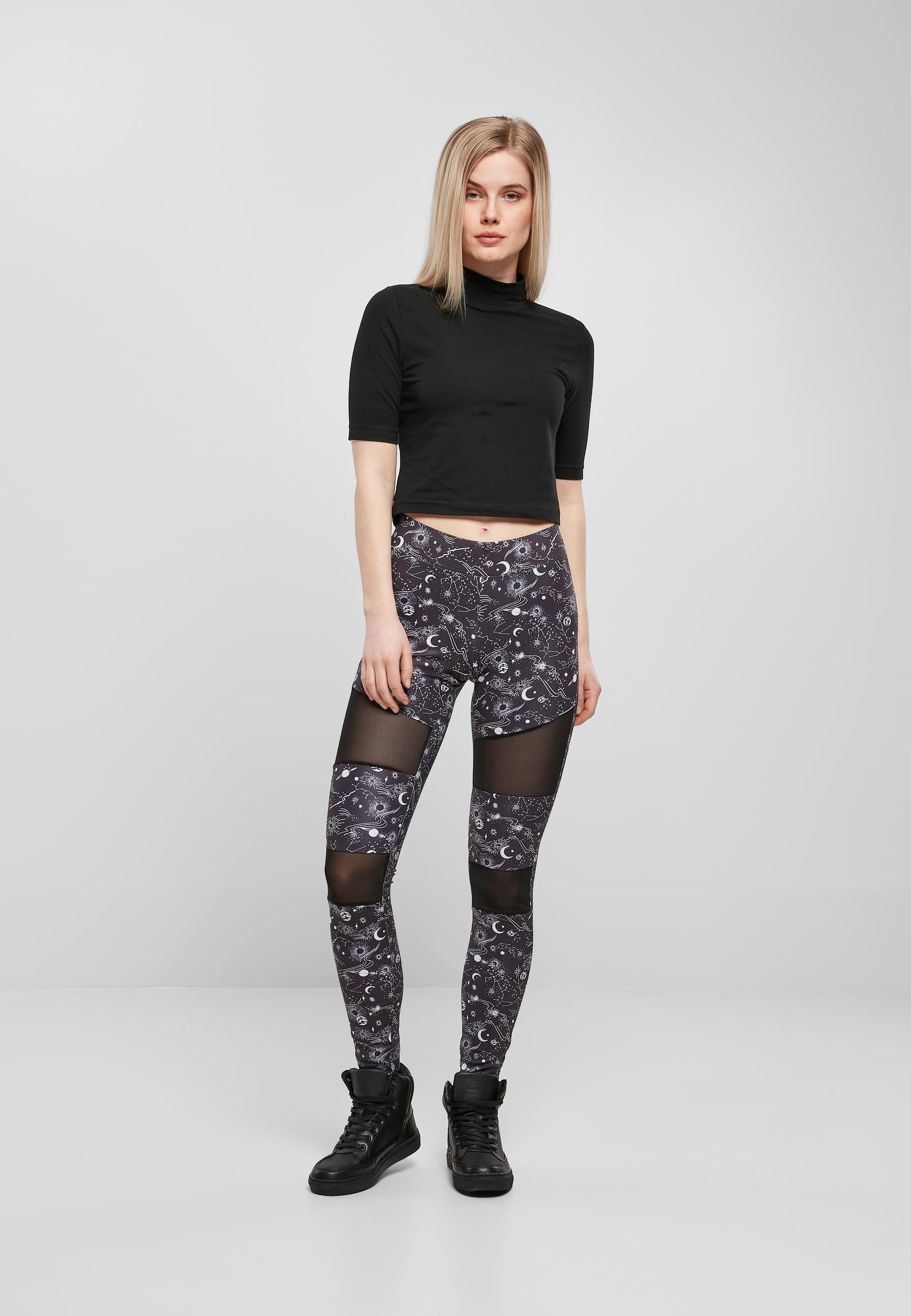 URBAN CLASSICS Leggings »Urban Classics Damen Ladies Tech Mesh AOP Leggings«, (1 tlg.)