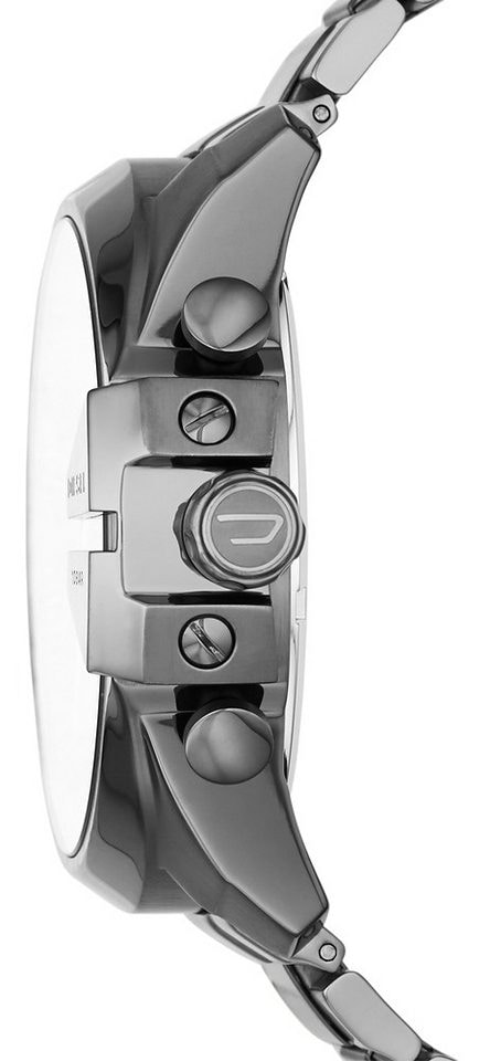 Diesel Chronograph »MEGA CHIEF«, Quarzuhr, Armbanduhr, Herrenuhr, Stoppfunktion, Edelstahlarmband