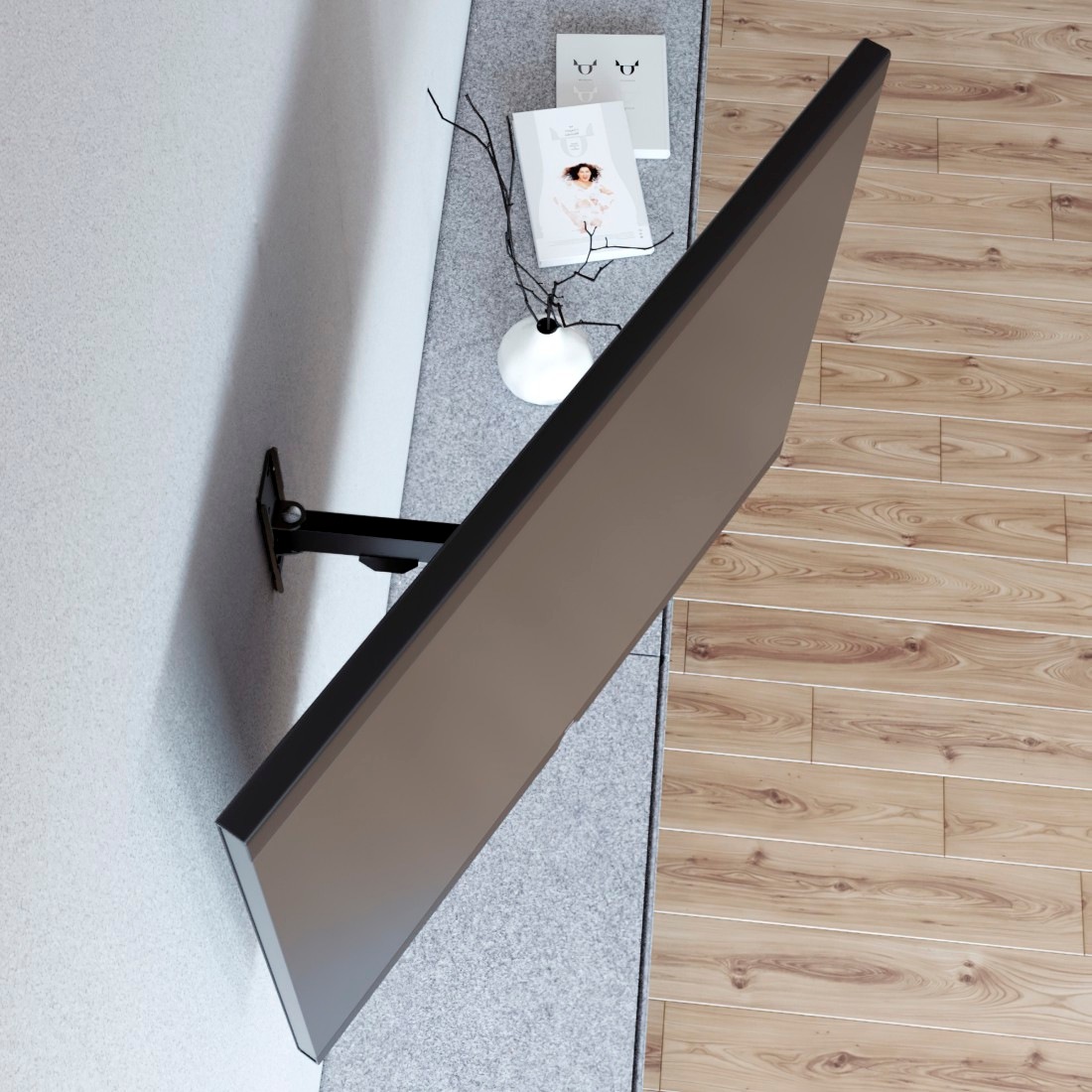 Hama TV-Wandhalterung »Halterung, schwenkbar, neigbar 48 - 122 cm (19" - 48")«, bis 122 cm Zoll, max. 20 kg