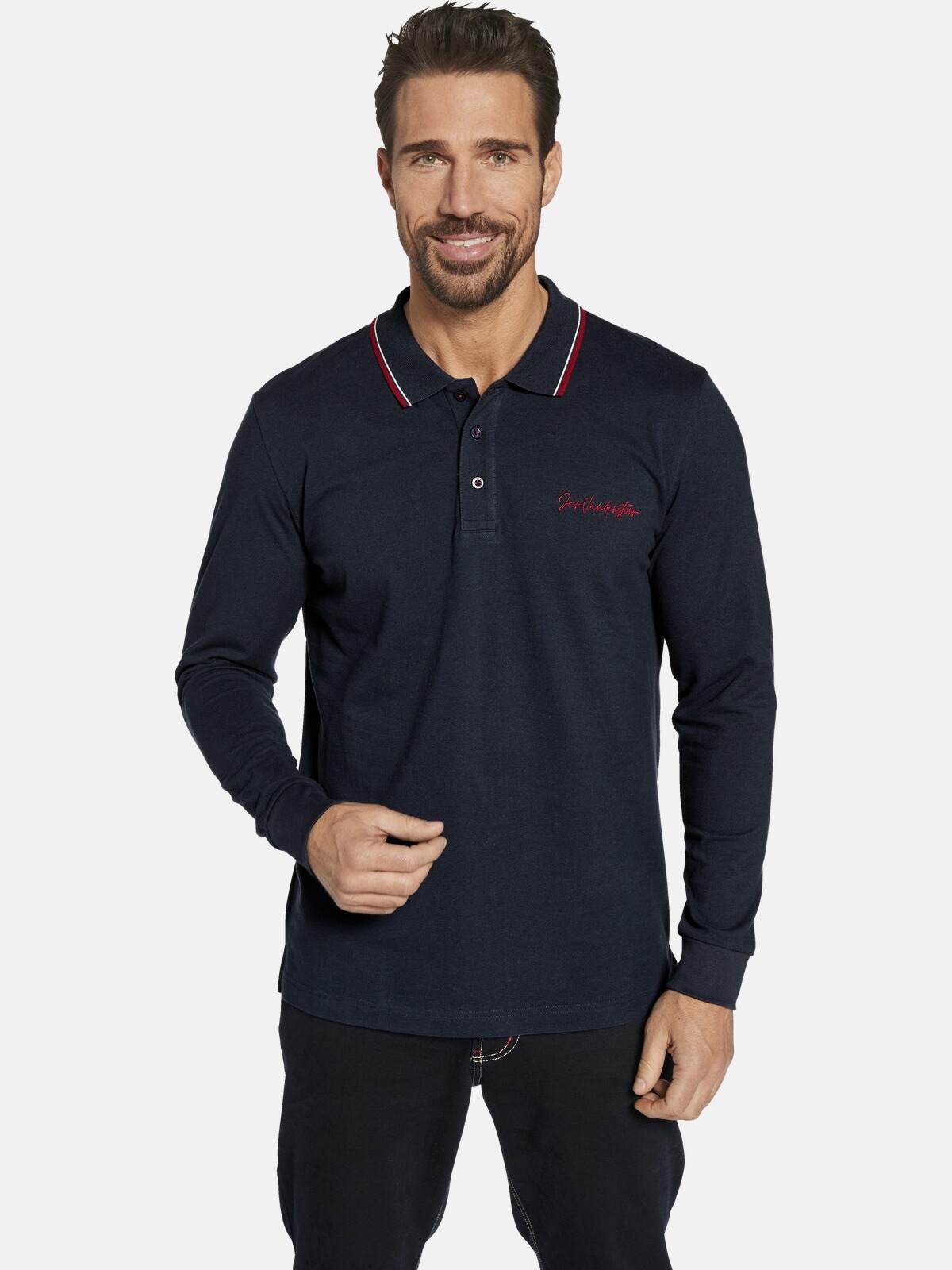 Jan Vanderstorm Langarm-Poloshirt "Doppelpack Langarm-Poloshirt TEUVO" günstig online kaufen