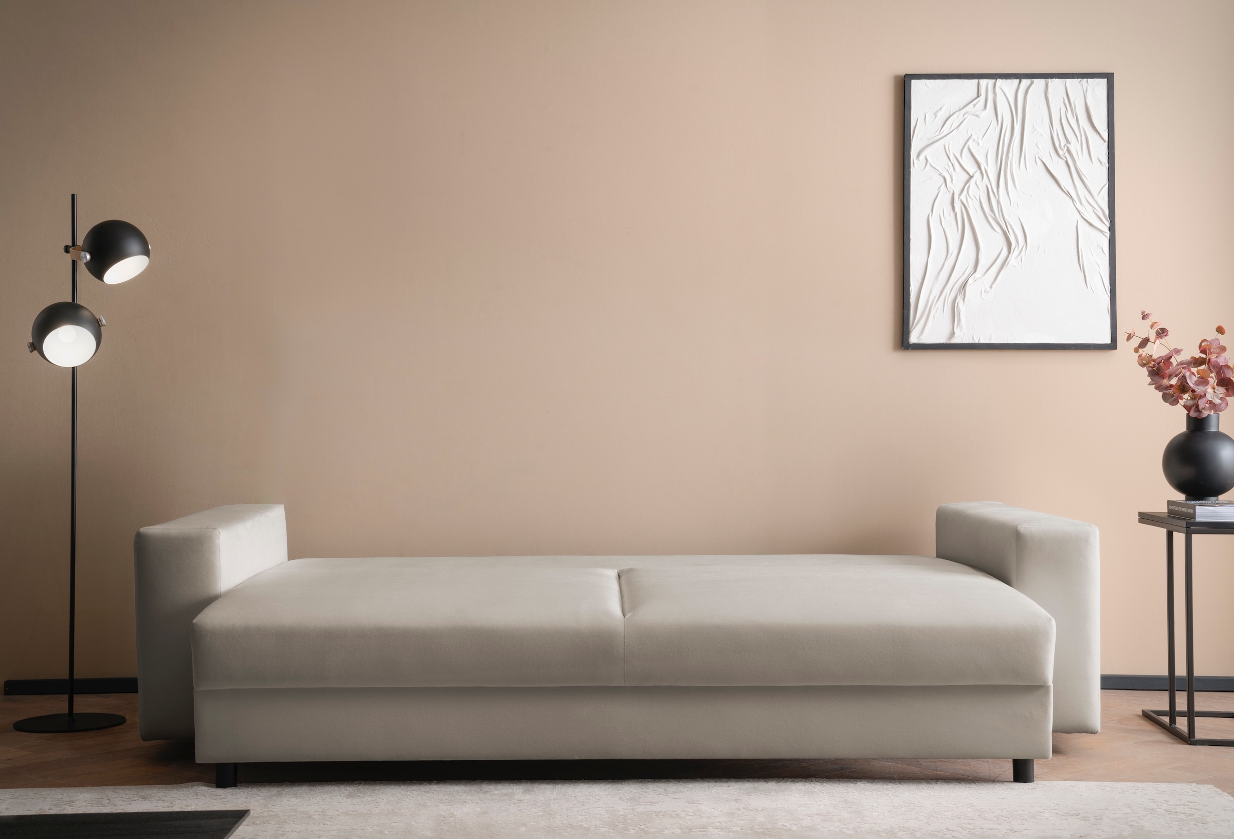 LeGer Home by Lena Gercke Schlafsofa »Imoga, Polster mit Schlaffunktion, 3-Sitzer Sofa, Couch mit Bettkasten« in modernen Farben und Stoffen, Bettfunktion, Liegefläche: 200x150 cm