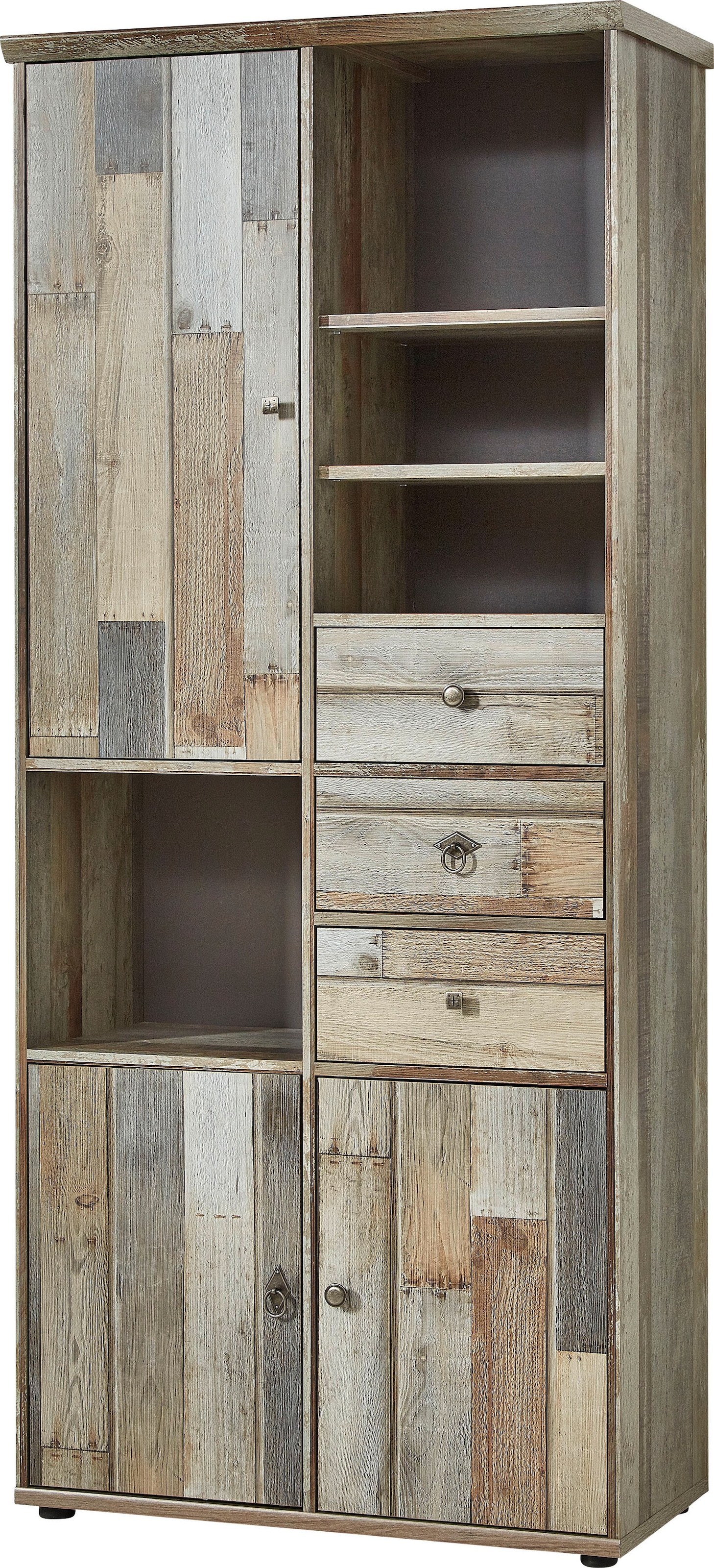 Innostyle Stauraumschrank "BONANZA" 1 Stk. tlg. 3 türig, 3 Schubladen, 11 F günstig online kaufen