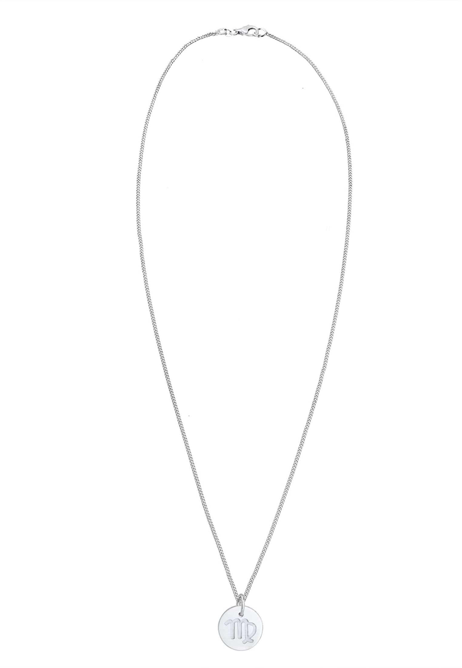 Elli Kette mit Anhänger »Sternzeichen Jungfrau Astro Symbol Matt 925 Silber«