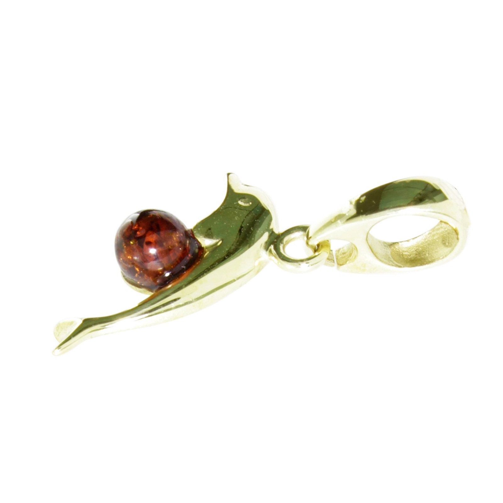 OSTSEE-SCHMUCK Kette und Anhänger Set »- Delphin - Gold 333/000 - Bernstein«