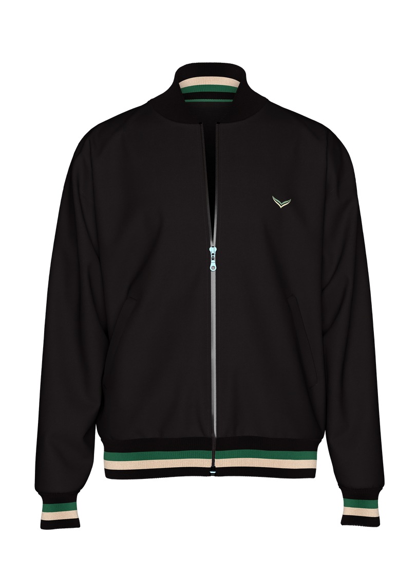 Trigema Sweatjacke "TRIGEMA Collegejacke mit kontrastfarbigen Elementen" 1 günstig online kaufen