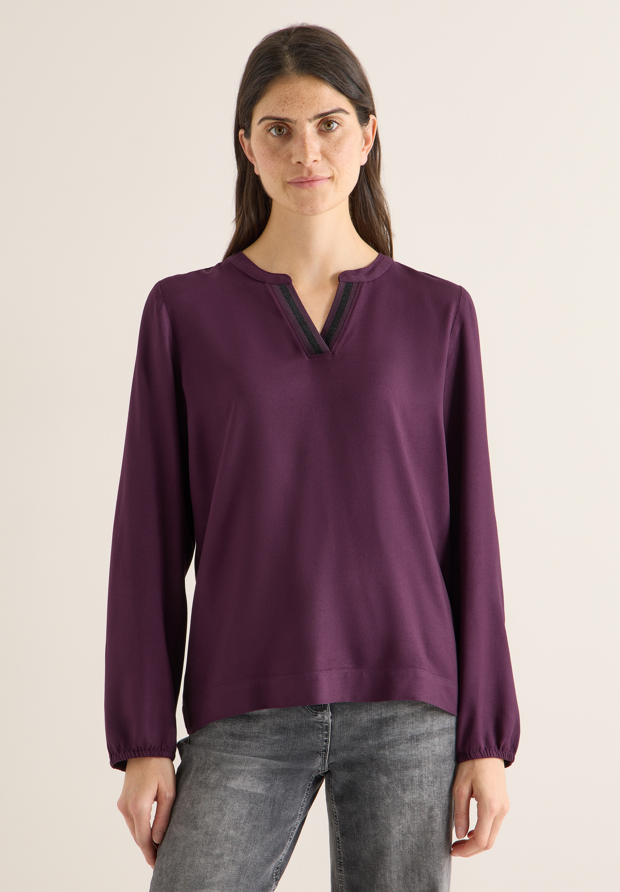 Cecil Langarmbluse aus softer Viskose günstig online kaufen