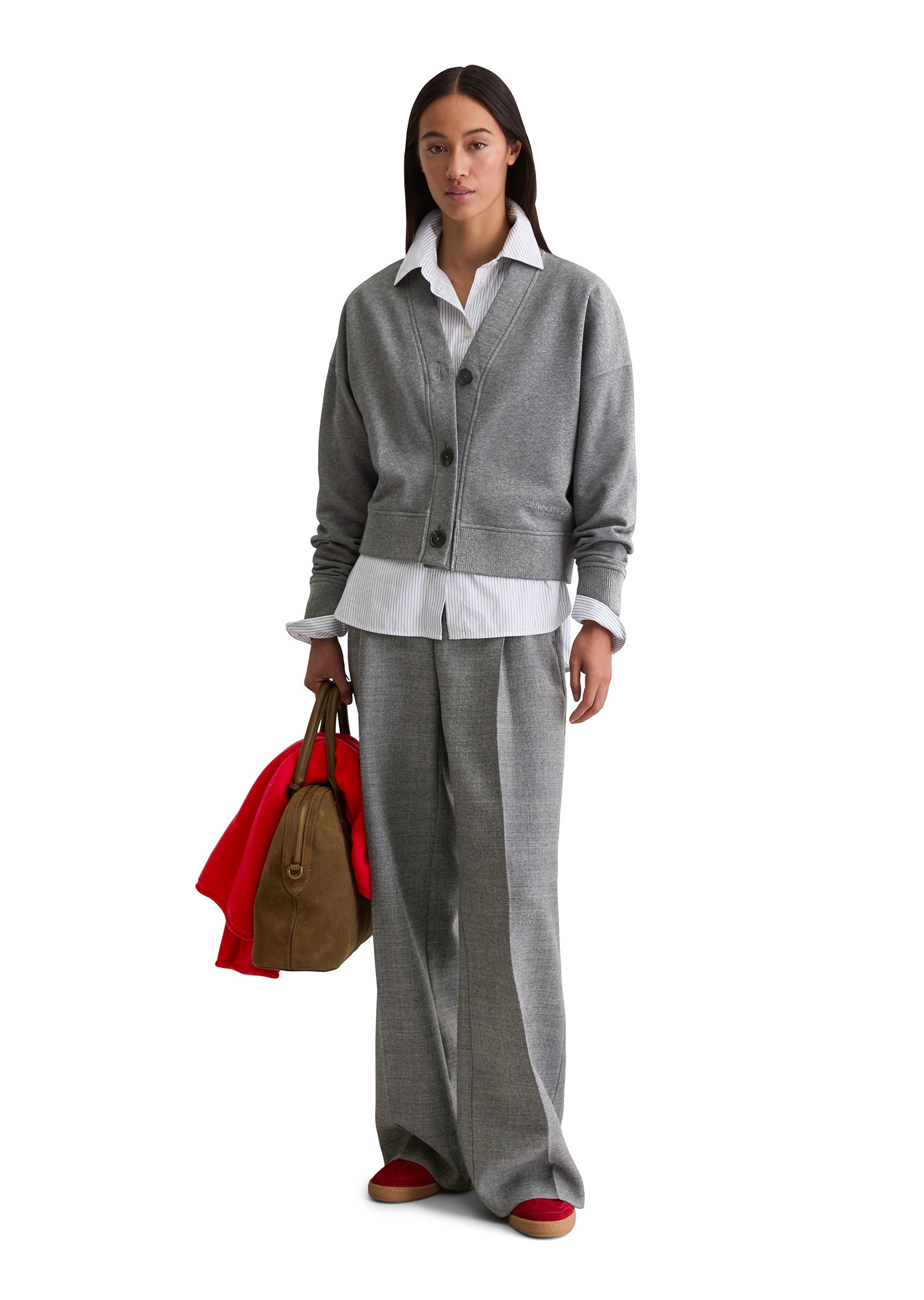 Marc O'Polo Sweatjacke »mit Rippstrick-Bund«