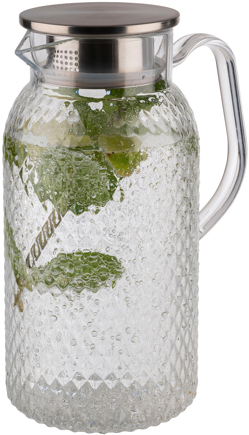 APS Wasserkanne »Saft-/ Wasserkanne Ø 11,5 cm, 1,8 Liter«, 1,8 l, (1 St.), Deckel aus Edelstahl mit Silikondichtung