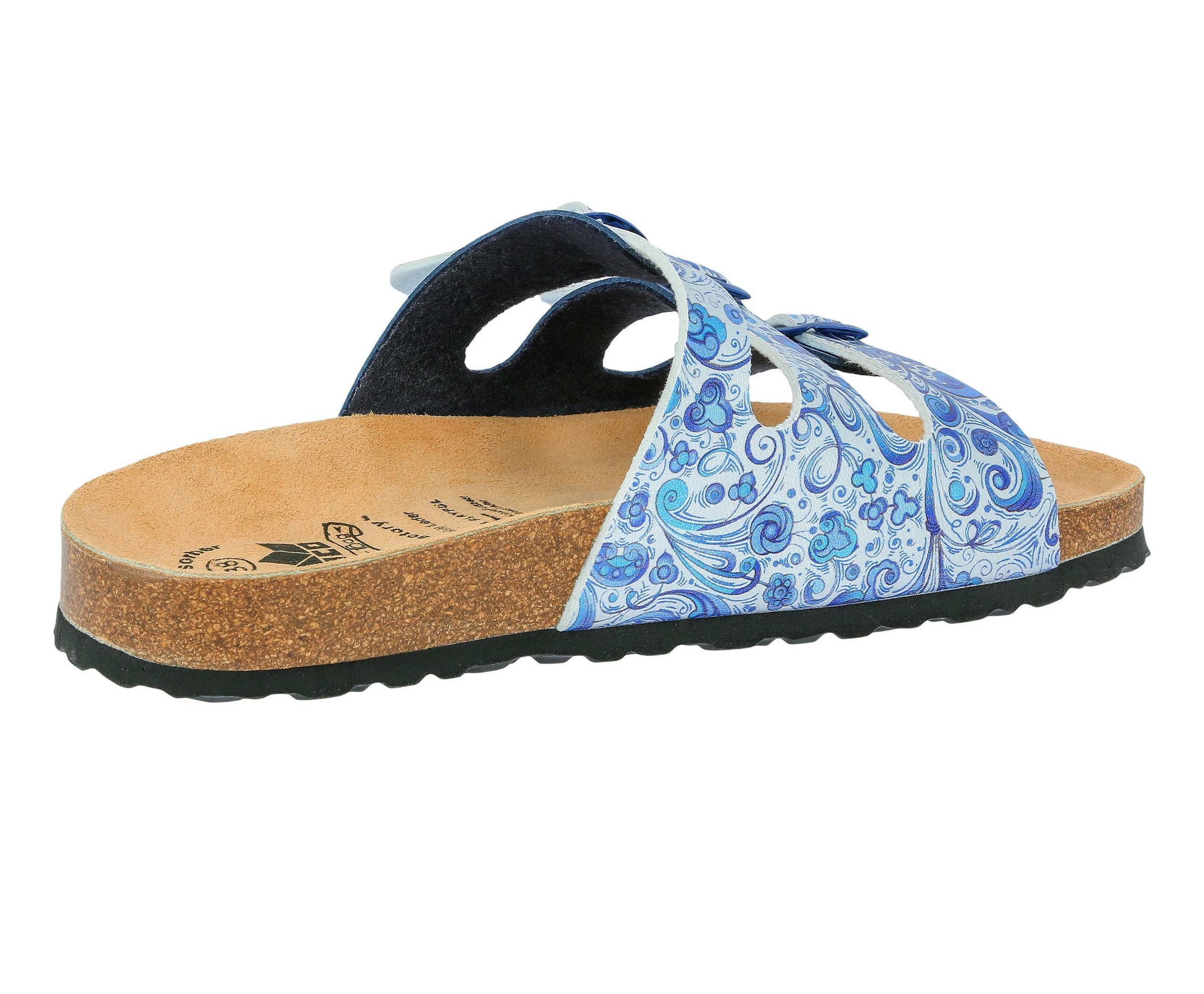 LICO Bioline Flower Damen Pantolette Blau 41 4