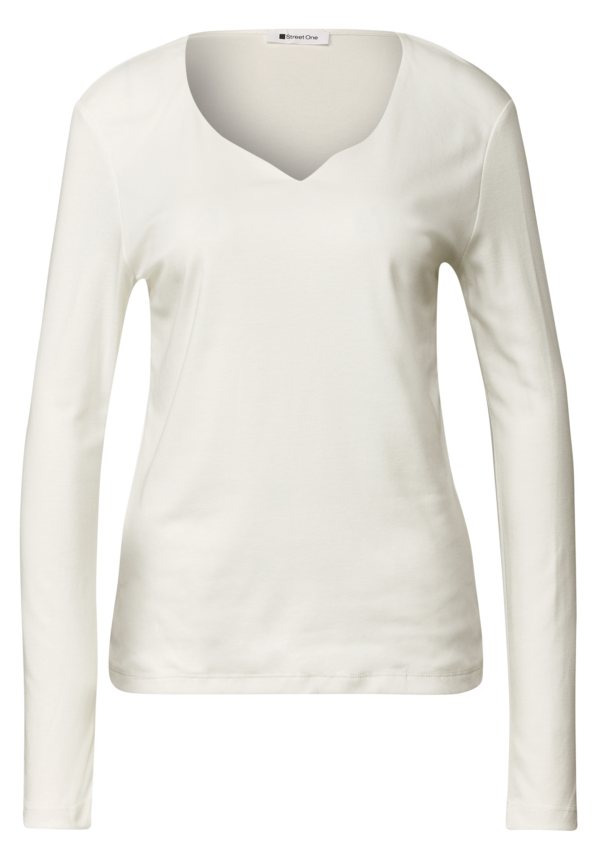 STREET ONE Langarmshirt in Unifarbe