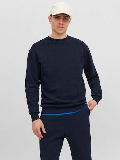 Jack & Jones "JJEBRADLEY mit Rippbündchen für Alltag und Freizeit", Materialmix, relaxed fit