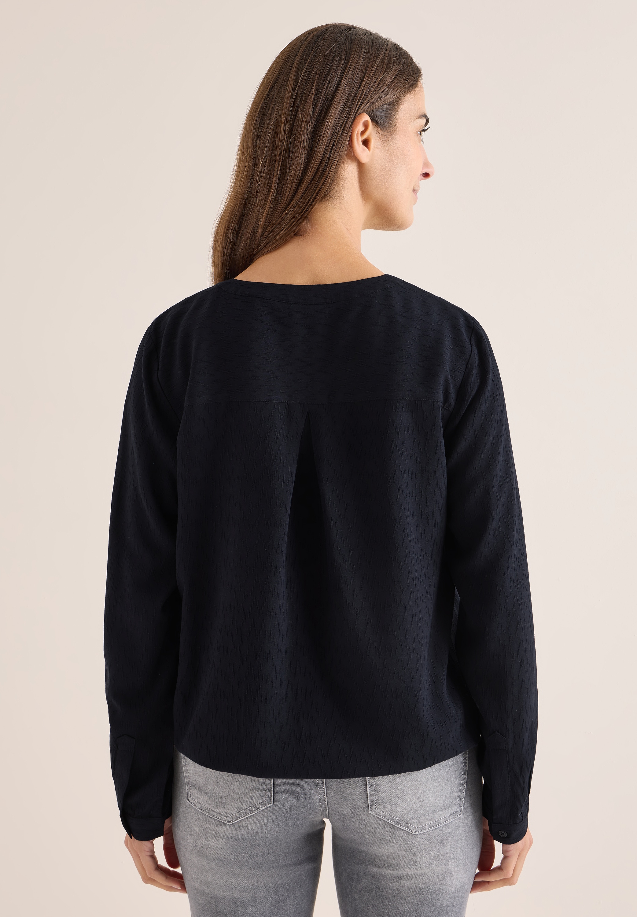 Cecil Langarmbluse mit Elastiksaum