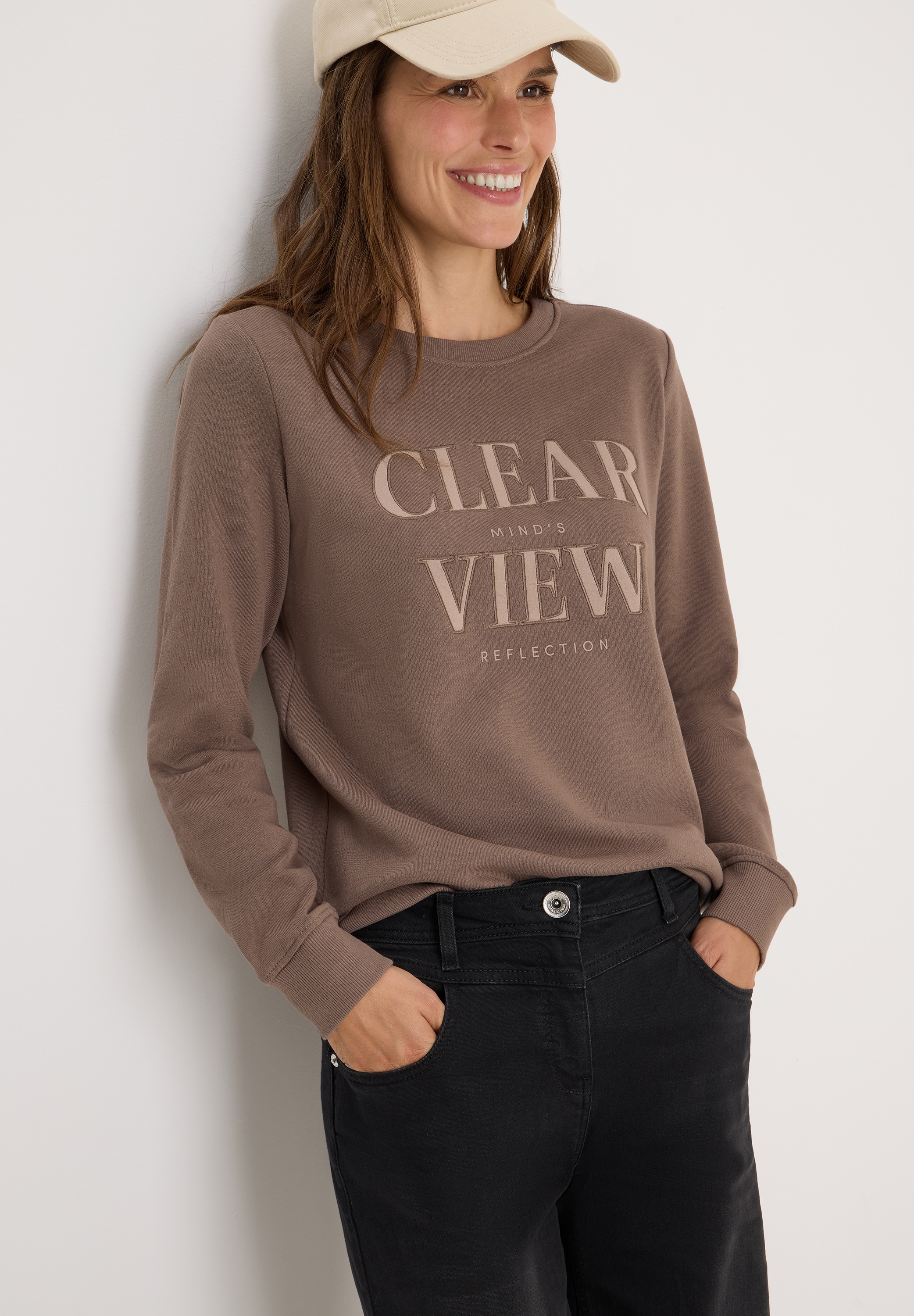 Cecil Sweatshirt mit Wording Artwork günstig online kaufen