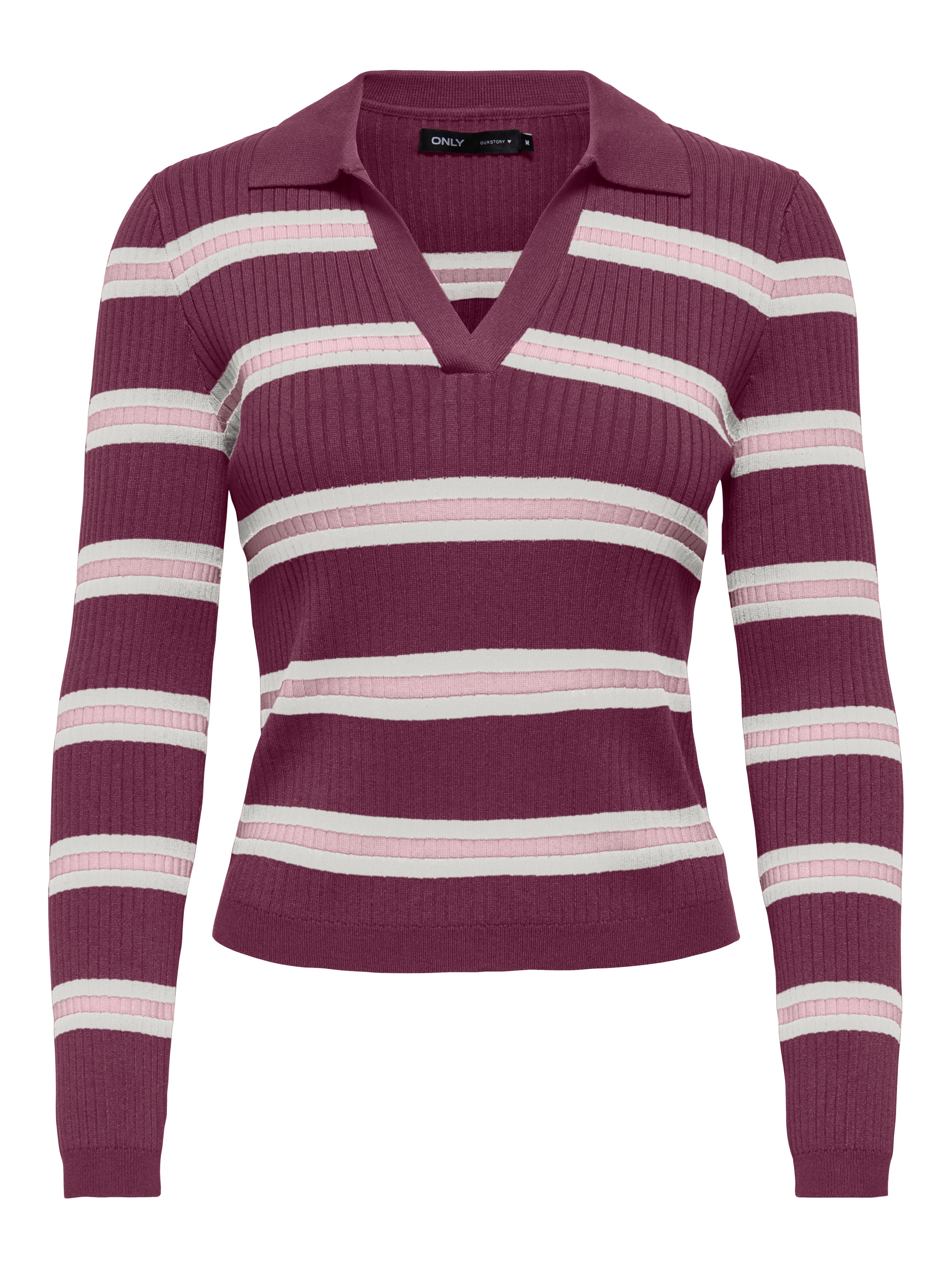 ONLY Polokragenpullover "ONLKAYA LIFE LS STRIPE POLO NOOS KNT" günstig online kaufen