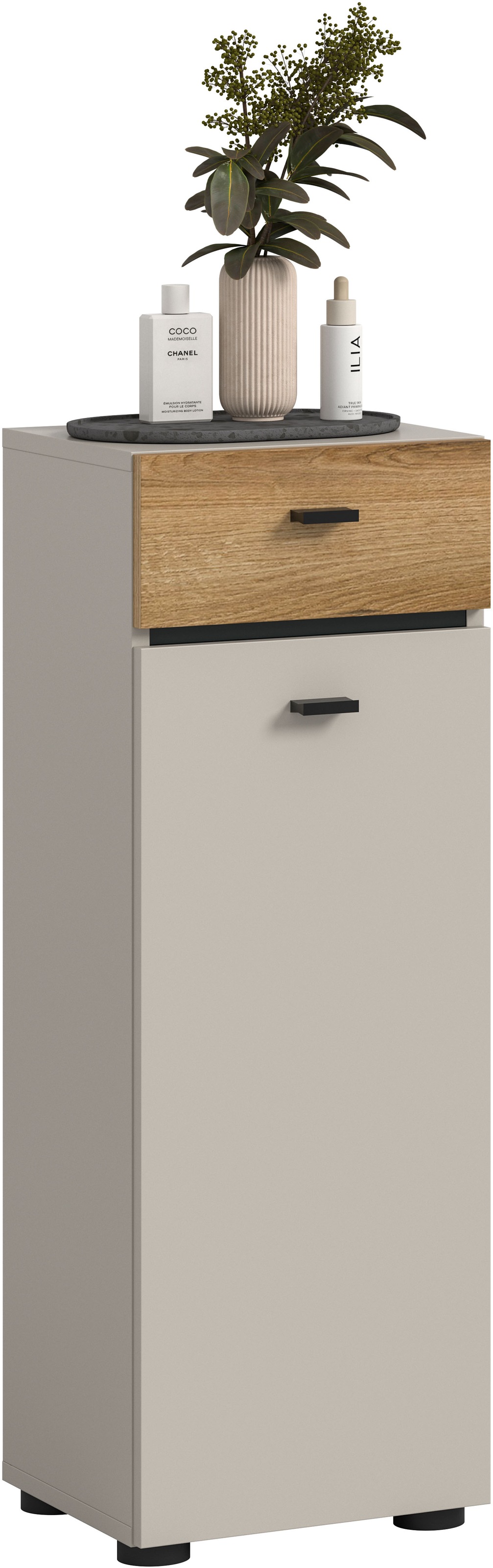 welltime Midischrank "VANN, Höhe 91cm, 1 Tür, 1 Schubkasten, 3 Fächer,Türan günstig online kaufen