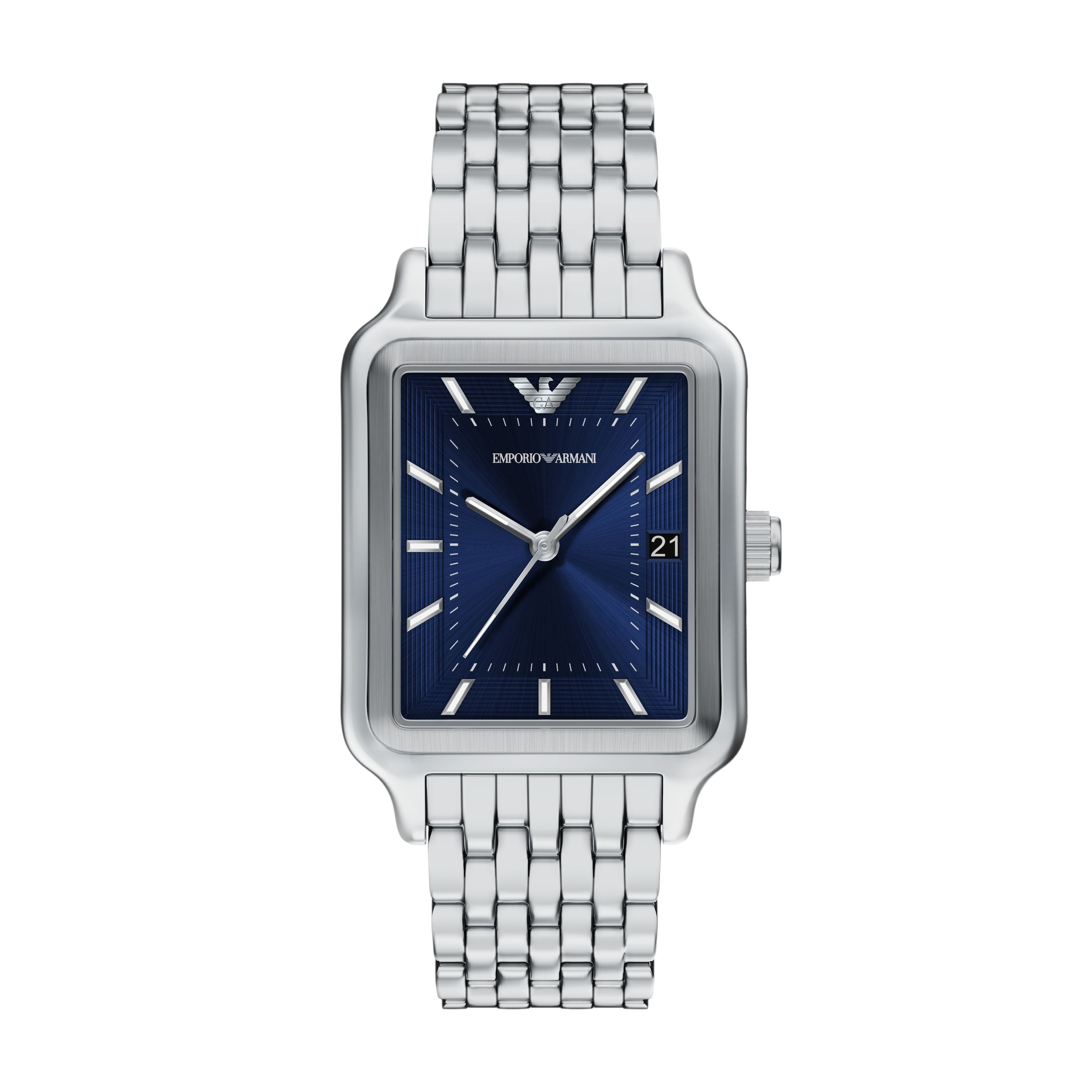 Emporio Armani Quarzuhr Armbanduhr, Damenuhr, Herrenuhr, Edelstahlarmband, analog, Tag
