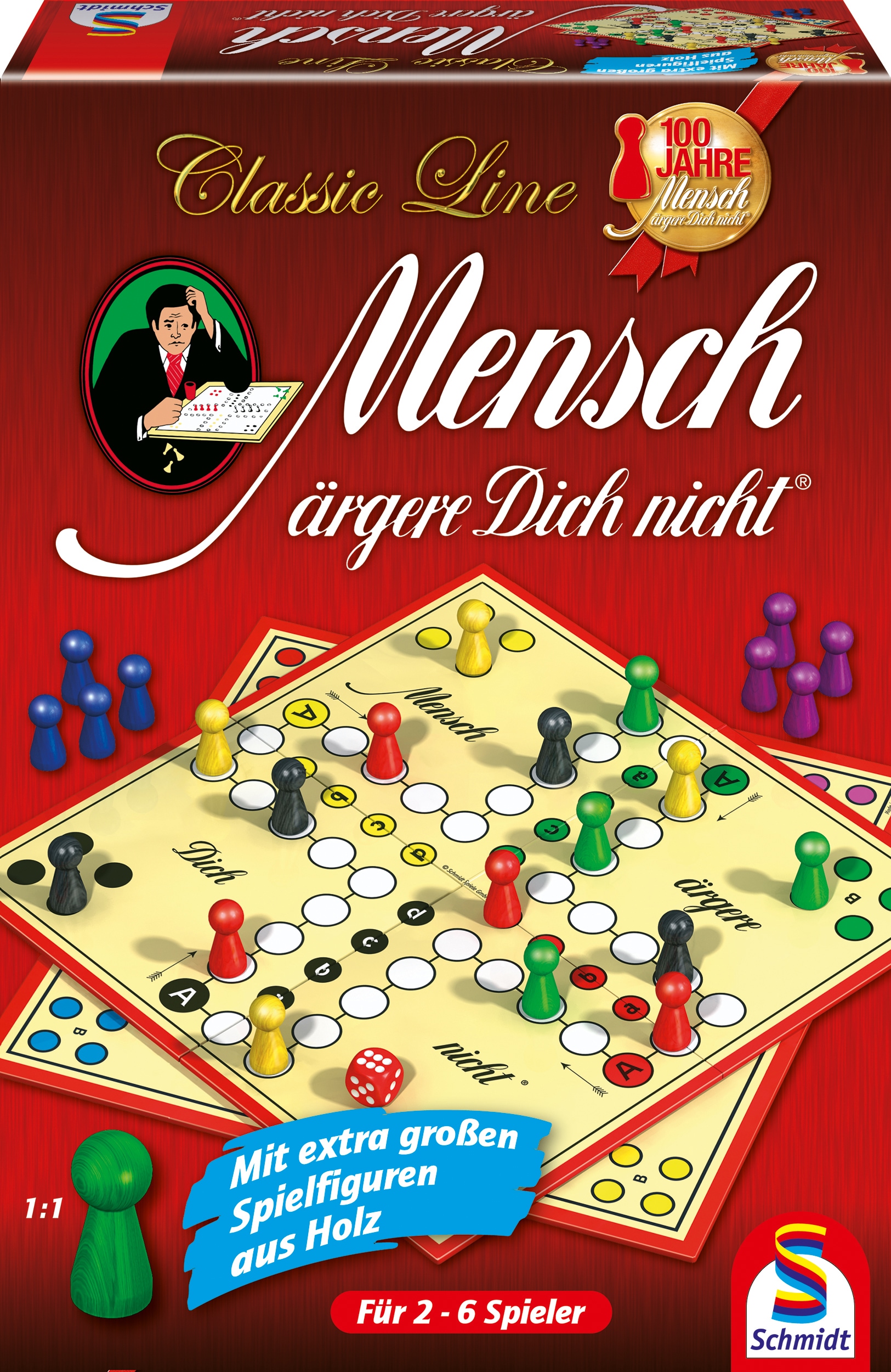 Schmidt Spiele Spiel »Classic Line, Mensch ärgere Dich nicht®«, mit großen Spielfiguren, Made in Germany