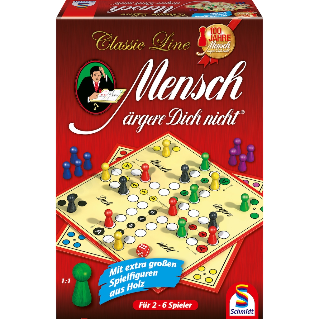 Schmidt Spiele Spiel »Classic Line, Mensch ärgere Dich nicht®«, mit großen Spielfiguren, Made in Germany