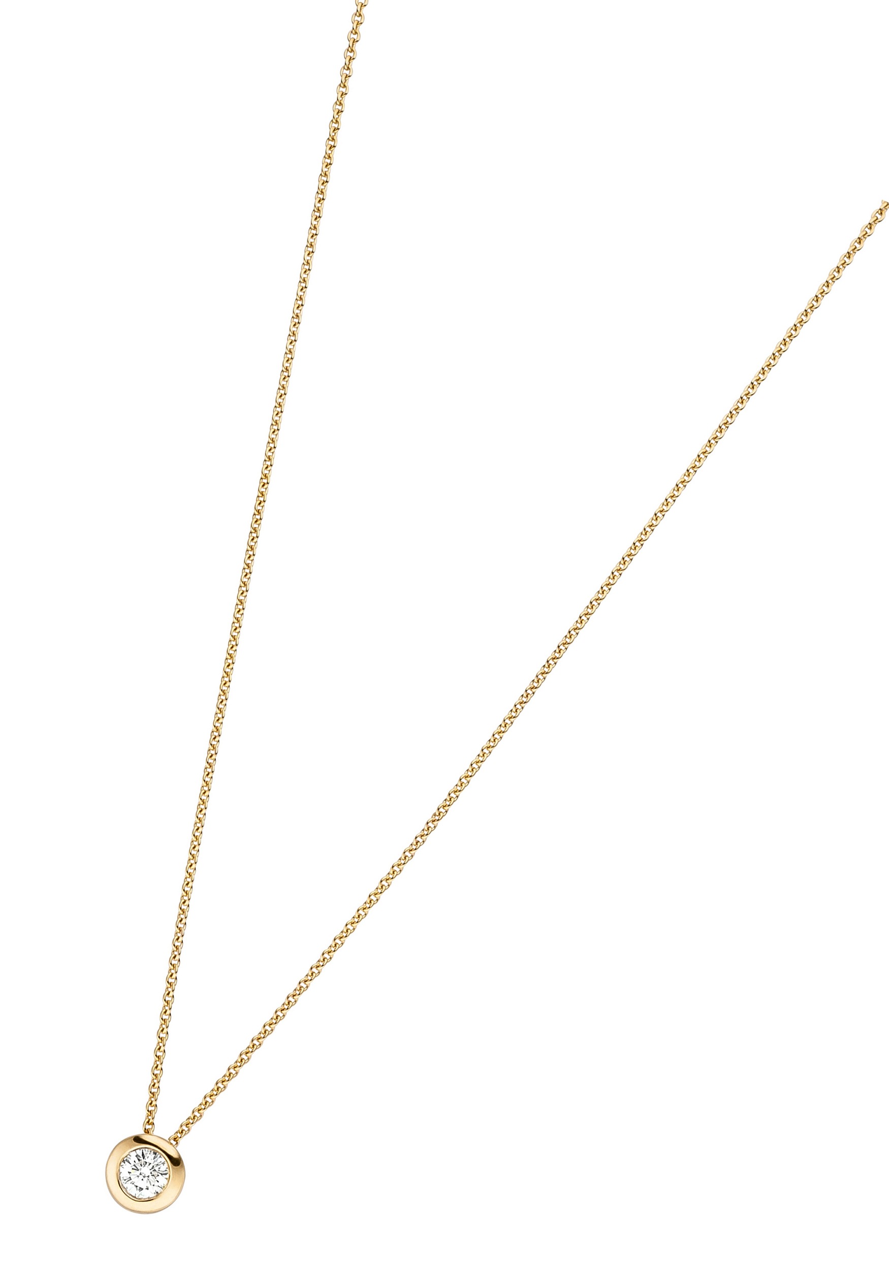 JOBO Kette mit Anhänger »Diamant Brillant 0,25 ct.«, 585 Gold 45 cm