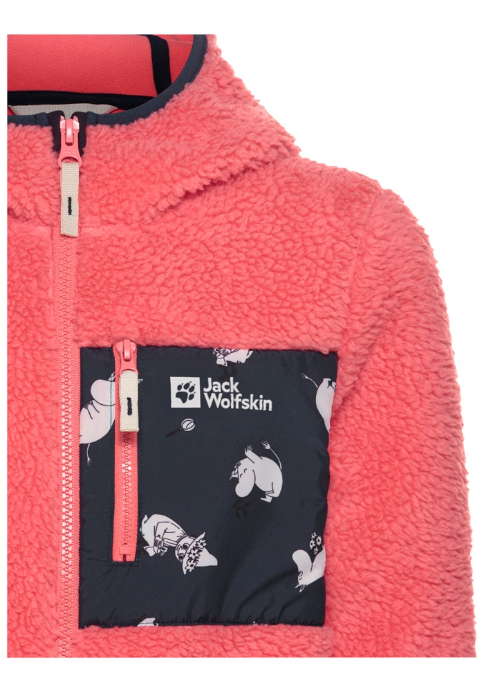 Jack Wolfskin Fleecejacke »MOOMIN ICE CURL K«, mit Kapuze