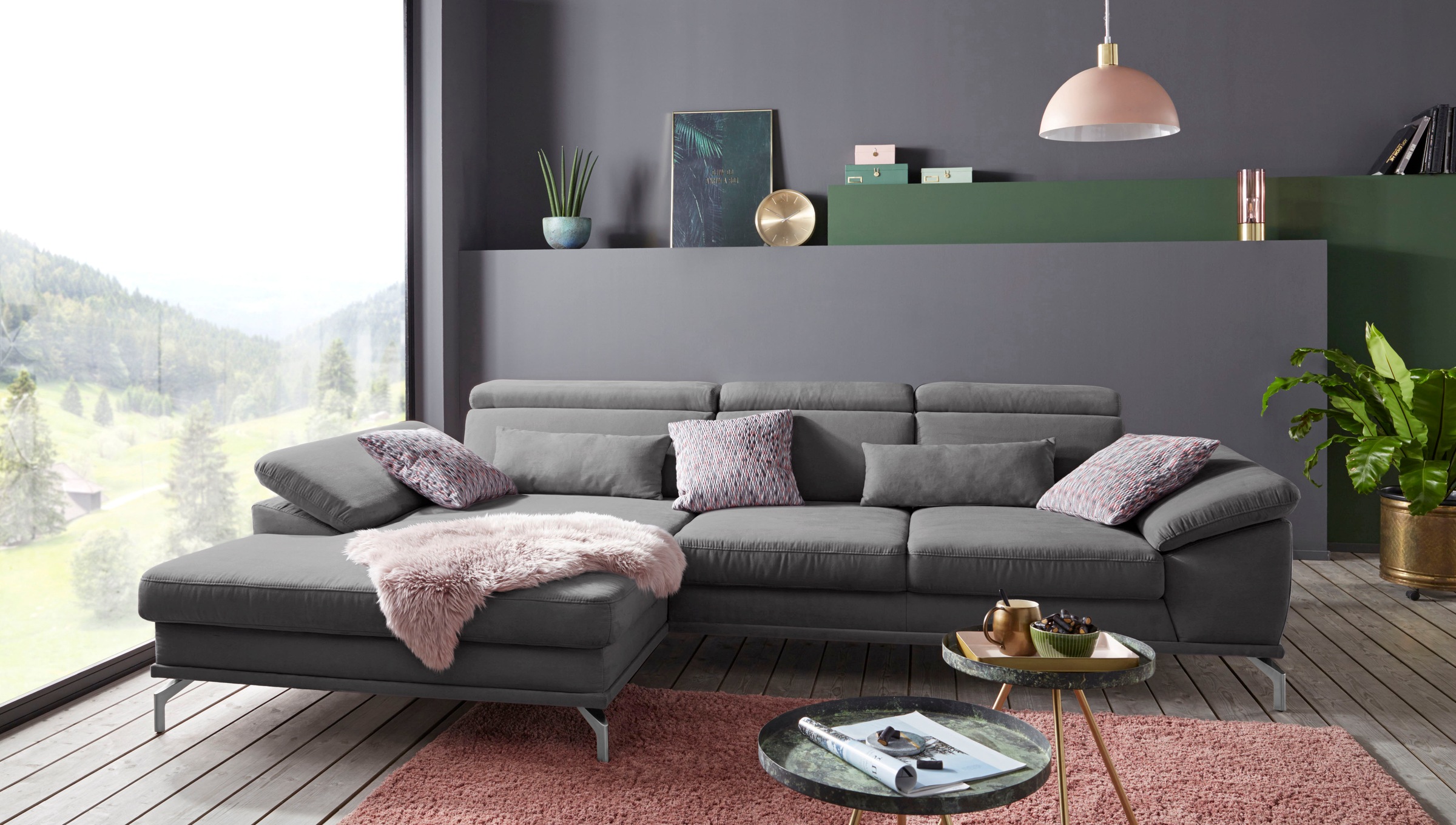 sit&more Ecksofa »Scorpio L-Form«, inklusive Sitztiefenverstellung, wahlweise mit Kopfverstellung