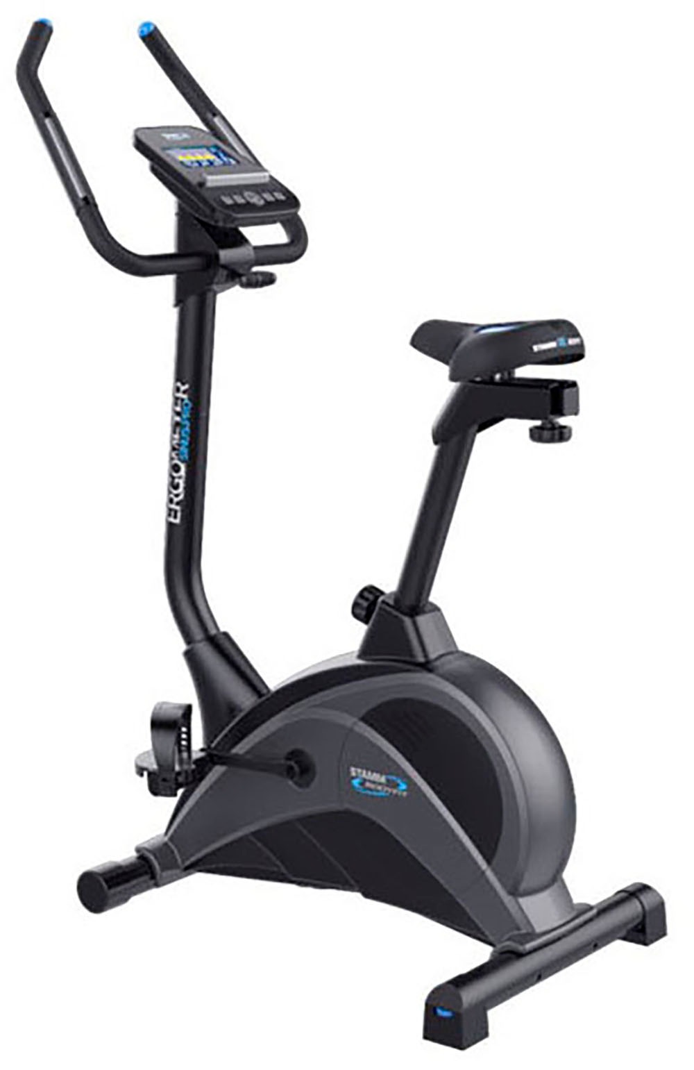 STAMM BODYFIT Ergometer, ohne Unterlegmatte, grau, Heimtrainer, 150 kg max. Benutzergewicht, Fahrrad, 24 Widerstandsstufen