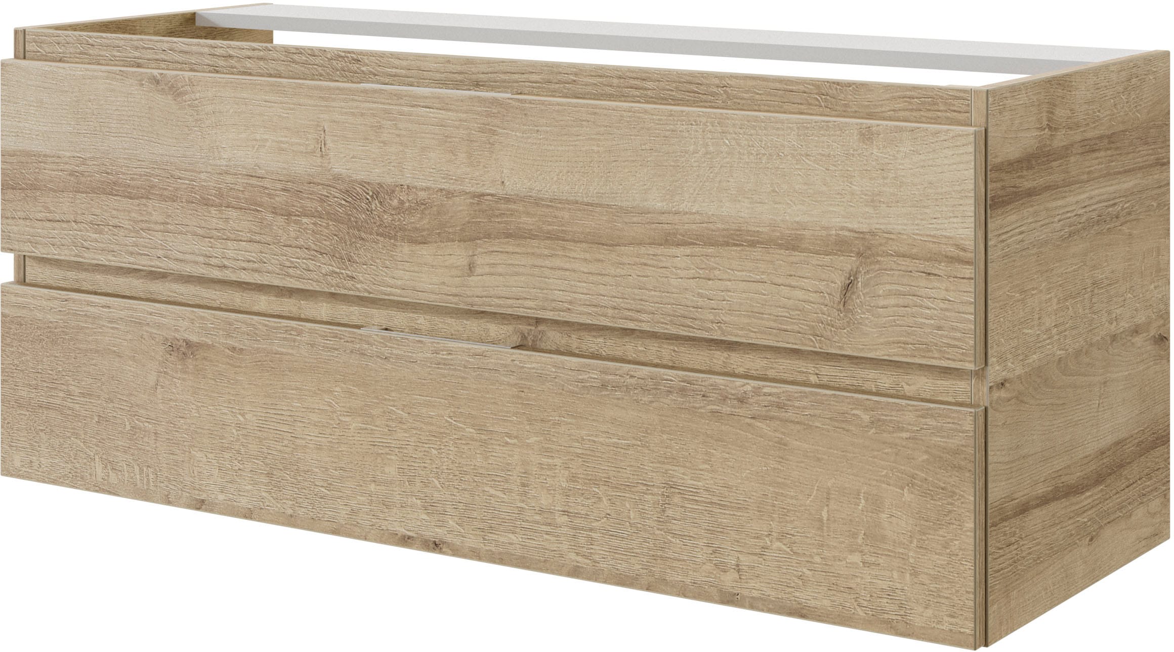Saphir Badmöbel-Set »Serie 4035 2-teilig, Keramik-Doppelwaschtisch mit LED-Spiegelschrank«, (Set), Doppel-Waschplatz inkl Türdämpfer, 120 cm breit, 2 Schubladen, 3 Türen