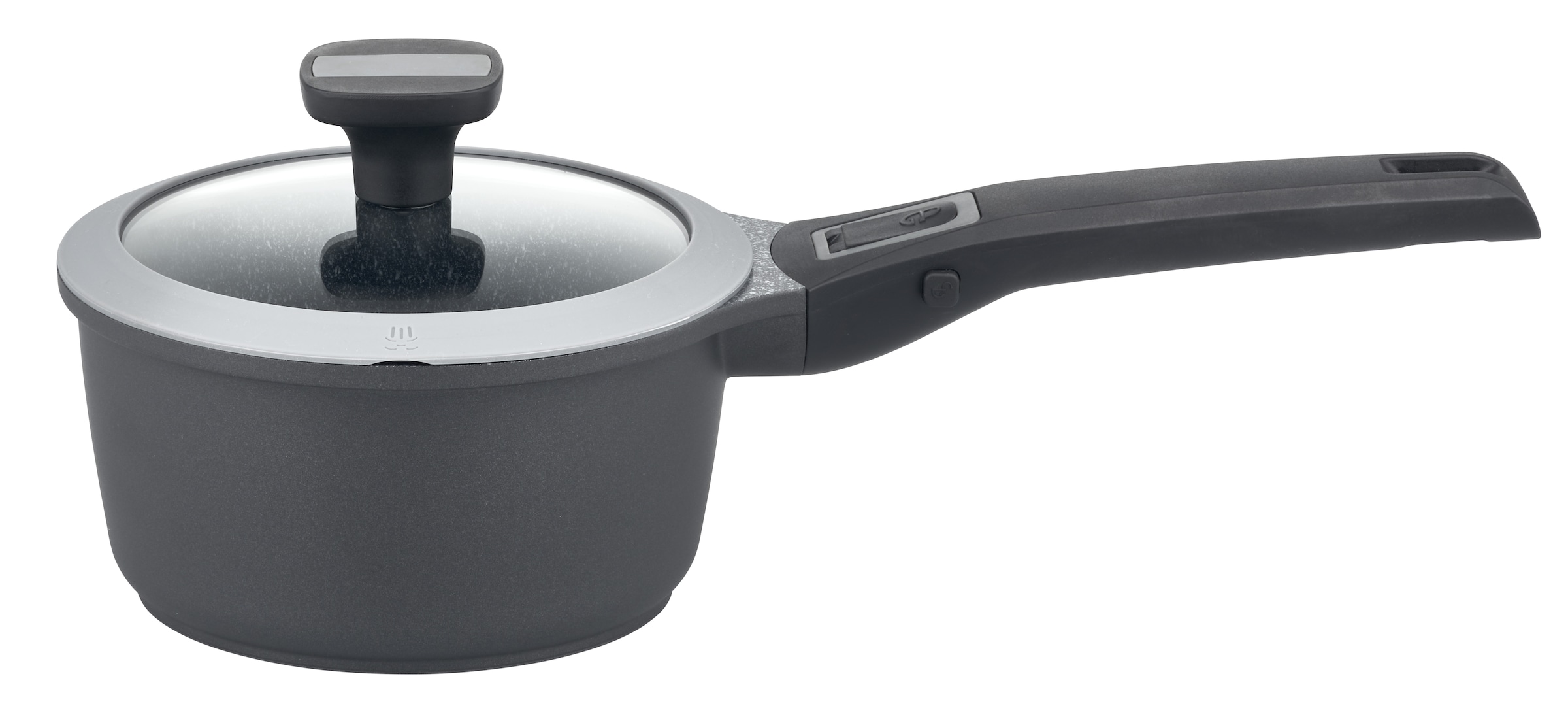 GSW Topf-Set »Easy Click« Set, 1x Kochtopf Ø 20 cm, 1x Stielkasserolle Ø 16 cm, 1x Bratpfanne Ø 24 cm, 5 Stk. tlg. Aluminiumguss