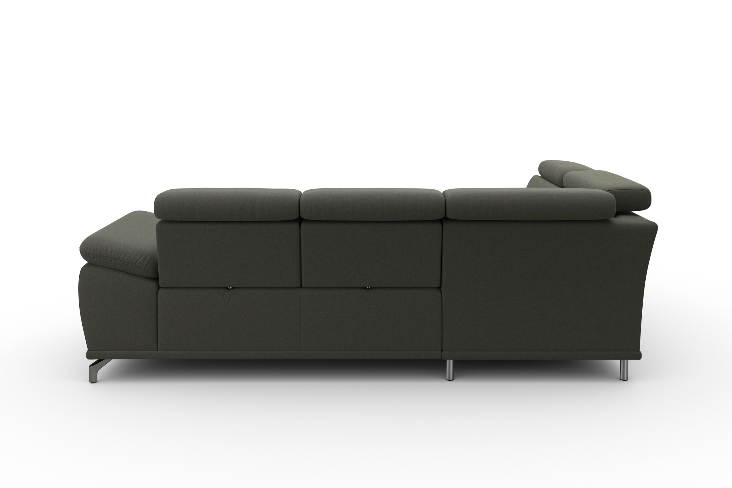 sit&more Ecksofa »Cabrio L-Form, B: 274 cm, mit Sitztiefen-, Arm- & Kopfteilverstellung« 3 Nierenkissen, Federkern, optional Bettfunktion und Stauraum