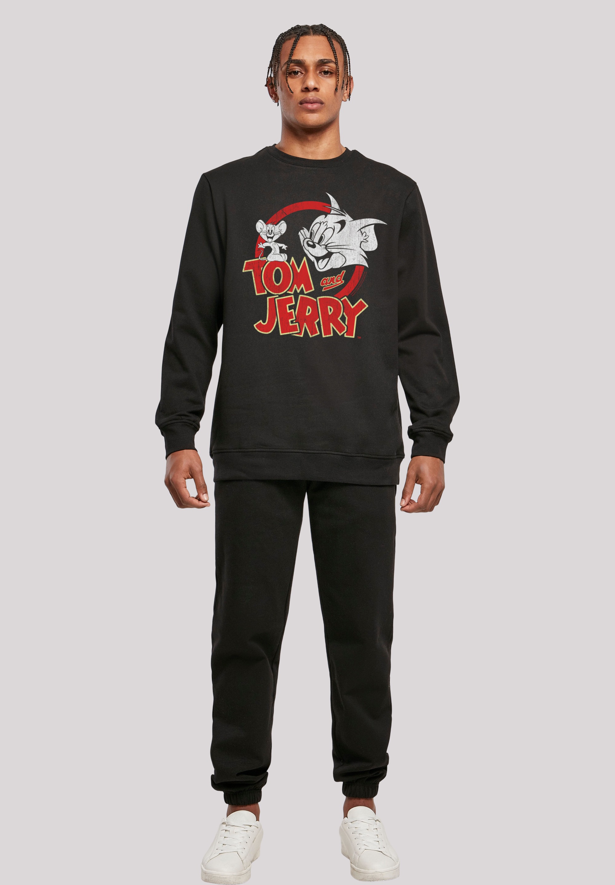 F4NT4STIC Sweatshirt »Tom und Jerry Distressed Logo«, Print
