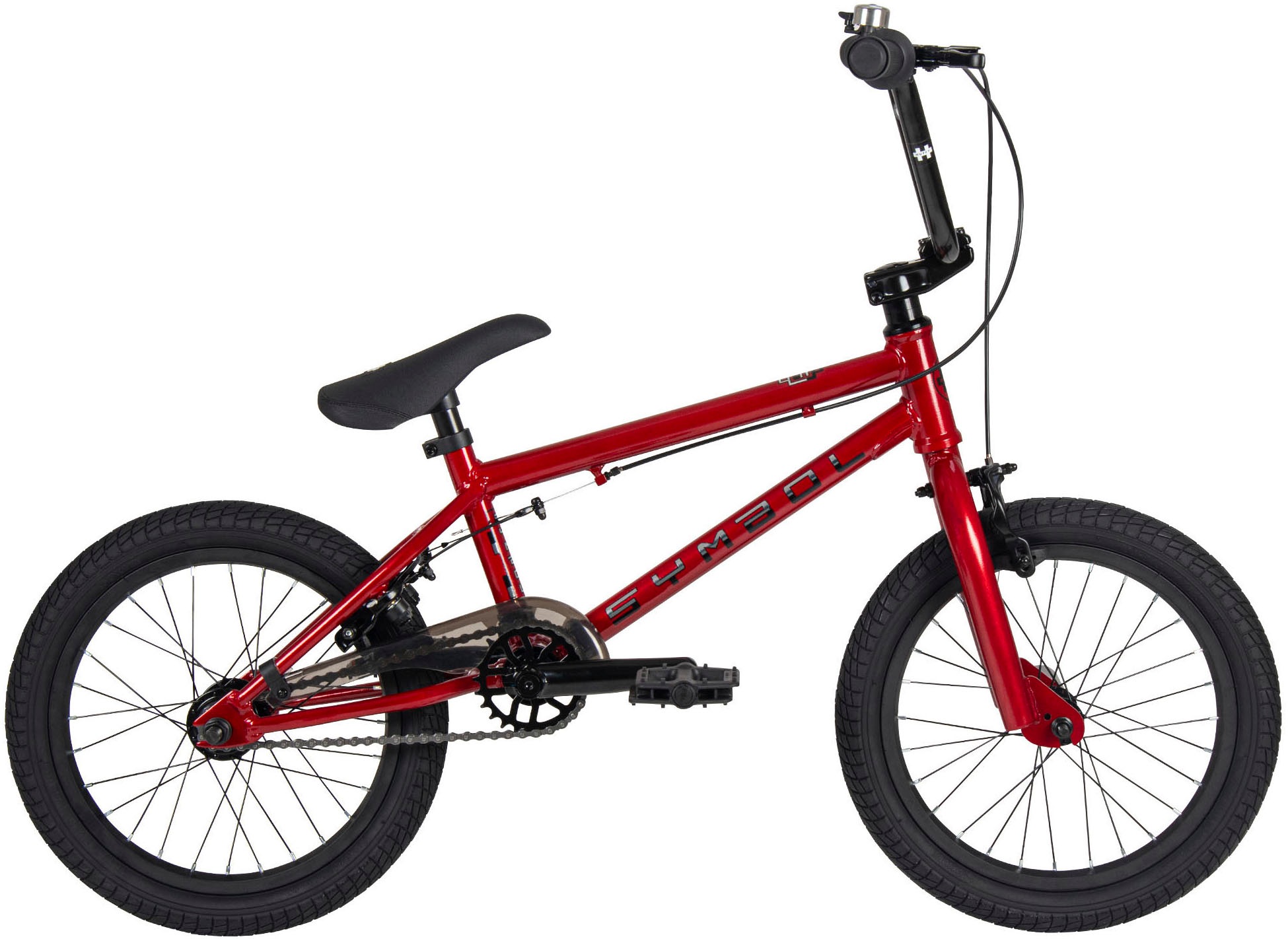 HUFFY BMX-Rad "Symbol Freestyle BMX-Fahrrad, 16-Zoll", 16 Zoll (40,64cm) hinten: 16 Zoll (40,64cm)rot, Fahrräder