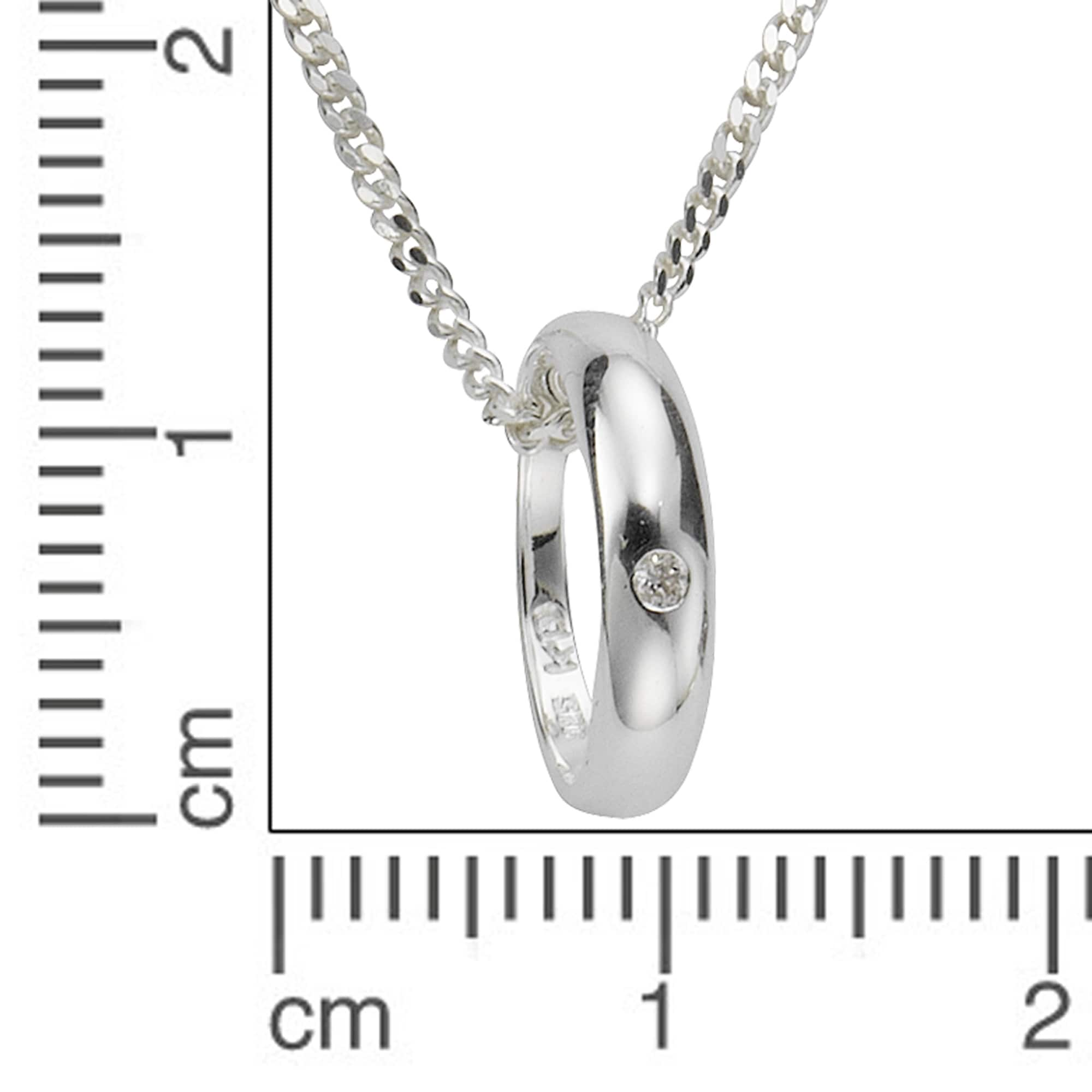 Zeeme Kette mit Anhänger Rechnung 0,01ct.« auf mit BAUR Silber »925 Diamant | Taufring