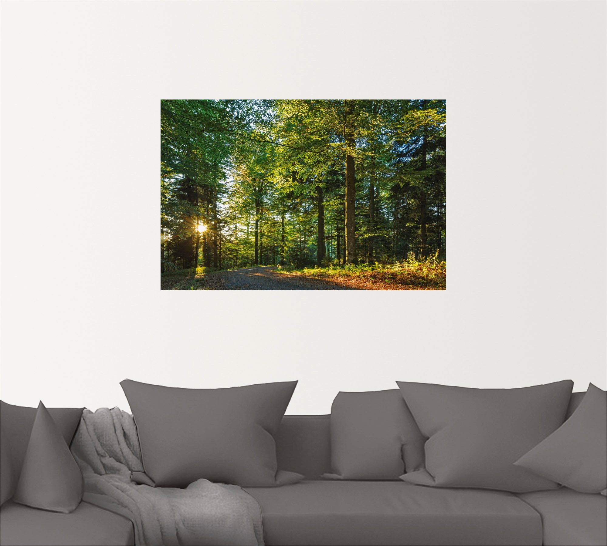 Artland Wandbild »Waldweg im Romantischen Schwarzwald«, Waldbilder, (1 St.), als Alubild, Outdoorbild, Leinwandbild, Wandaufkleber, versch. Größen