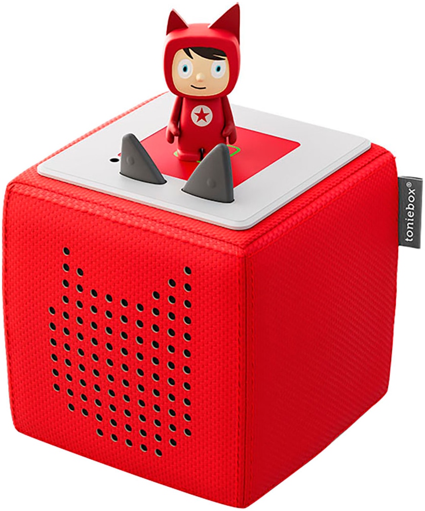 TONIES Lautsprecher "Tonies Toniebox Starterset", B:12cm H:12cm T:12cm, rot, Lautsprecher