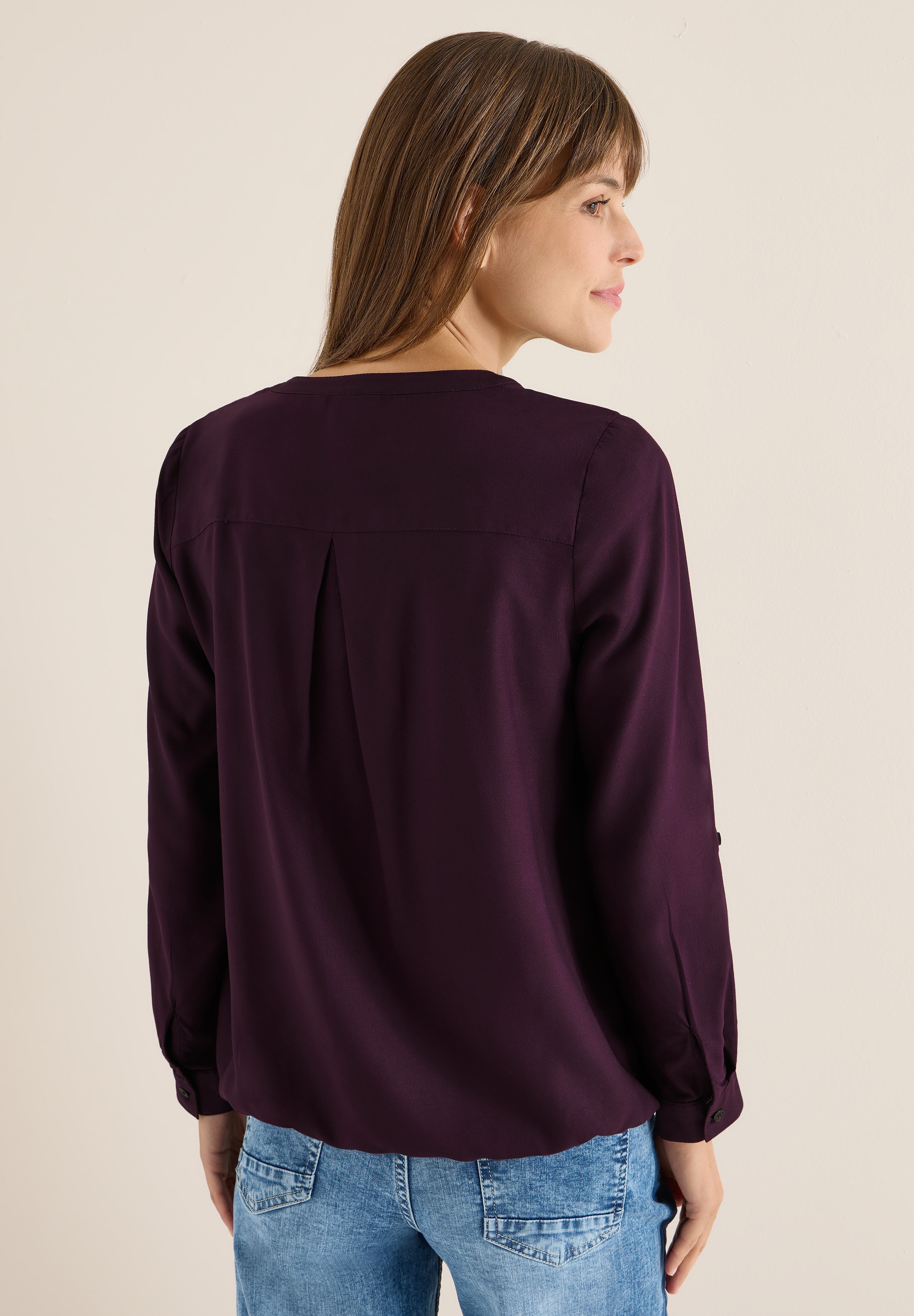 Cecil Langarmbluse in Unifarbe günstig online kaufen