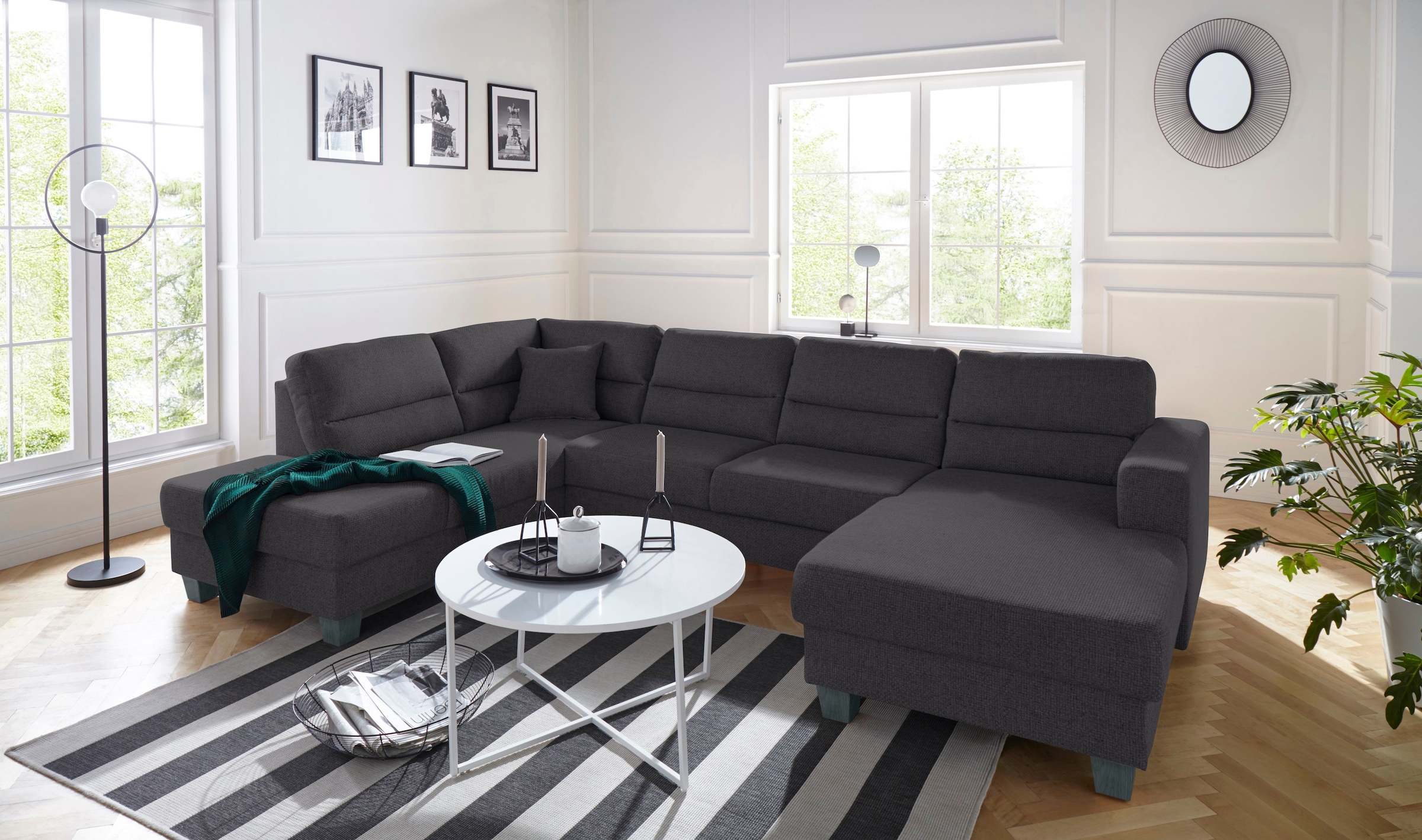 TRENDMANUFAKTUR Wohnlandschaft "Chamber, zeitlos&modern, hoher Sitzkomfort, günstig online kaufen