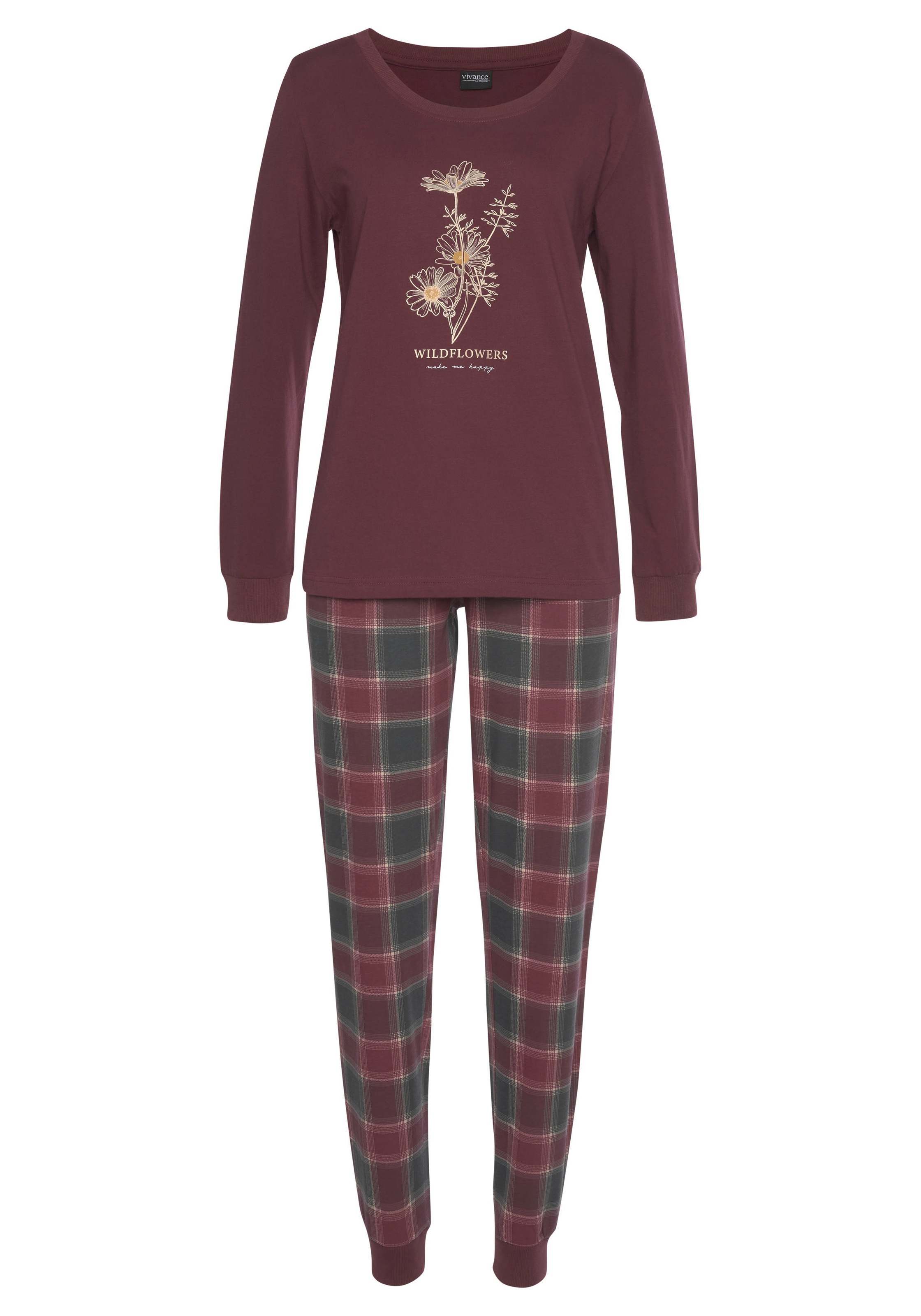 Thumbnail - Vivance Dreams Pyjama 2er Pack, 4 tlg. mit Frontdruck