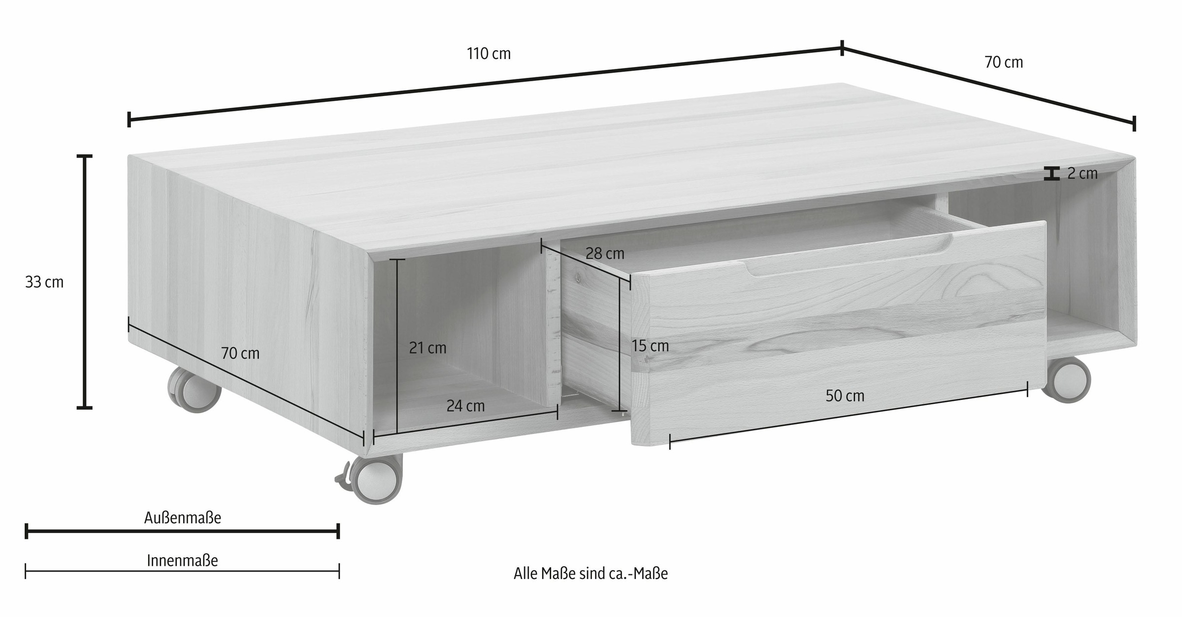 Home affaire Couchtisch »Samu«, Breite 110 cm