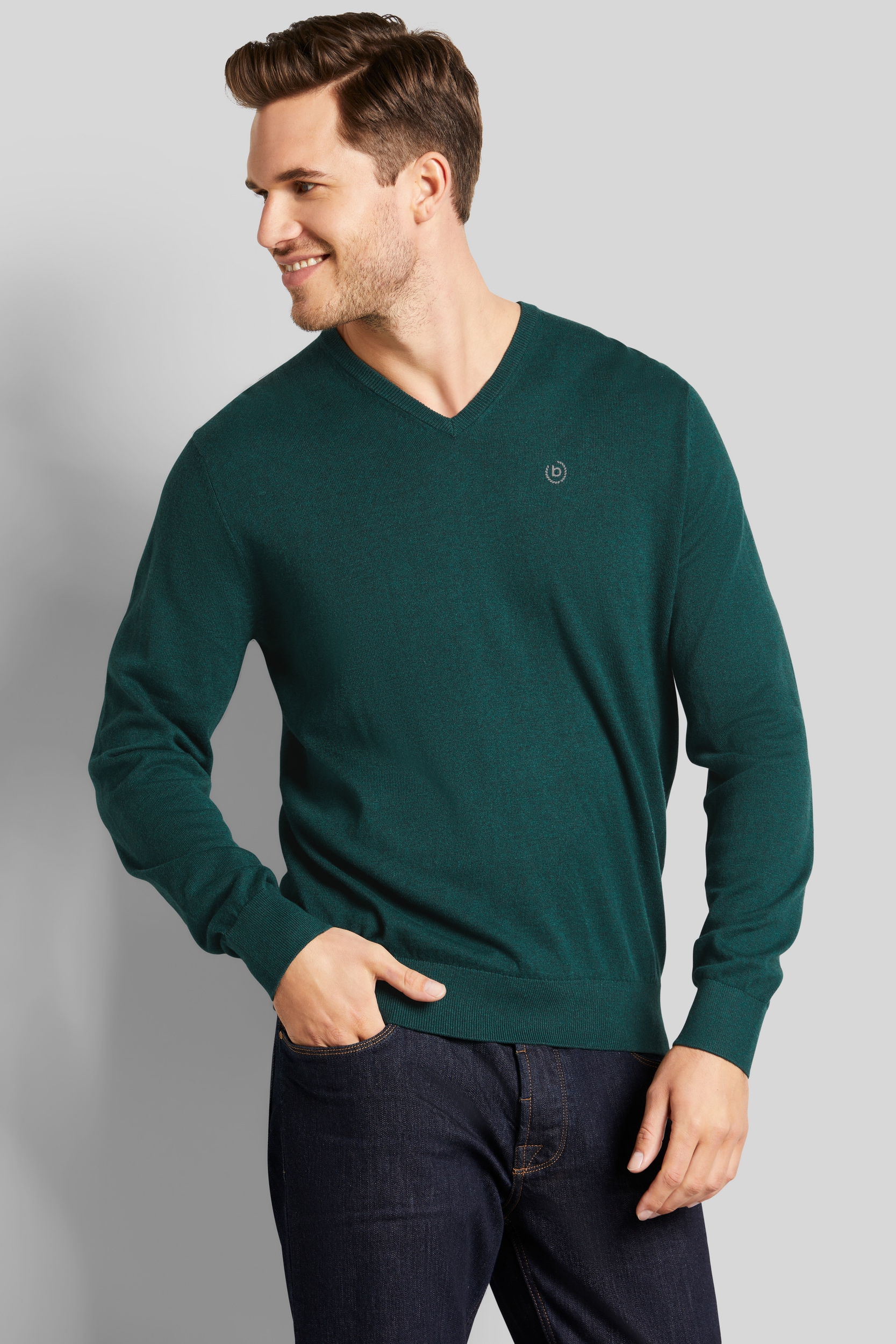 bugatti V-Ausschnitt-Pullover, mit V-Ausschnitt ▷ bestellen | BAUR
