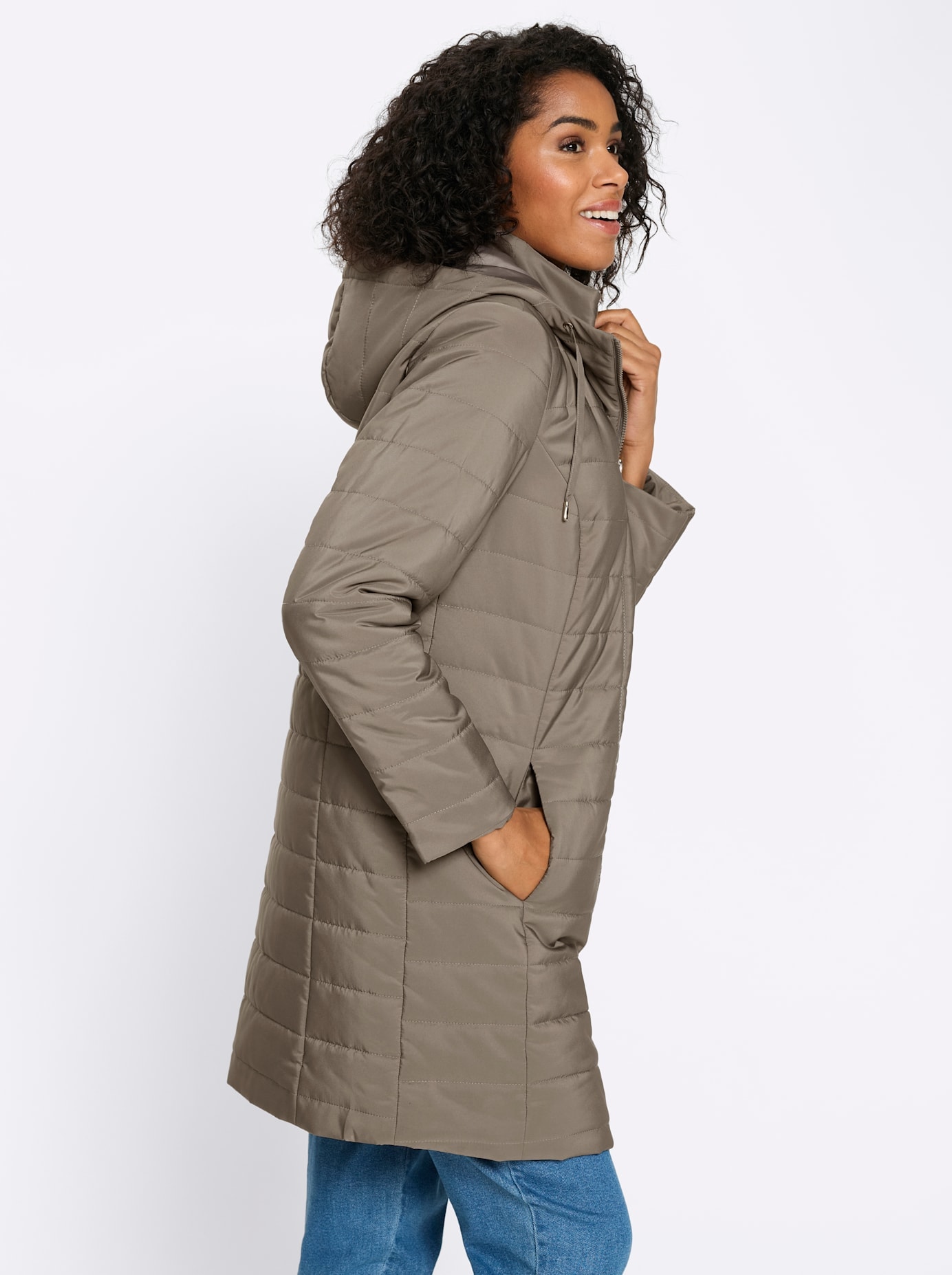 Classic Basics Langjacke mit Kapuze