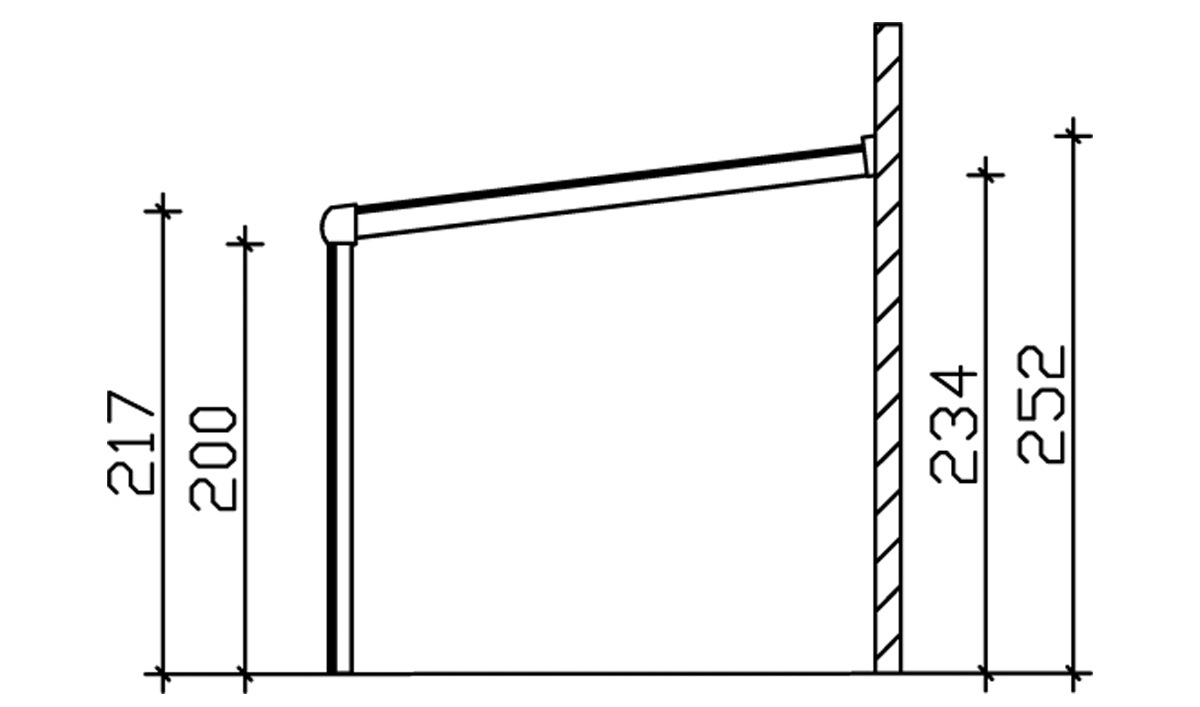 Skanholz Terrassendach »Genua«, 434 cm Breite, verschiedene Tiefe